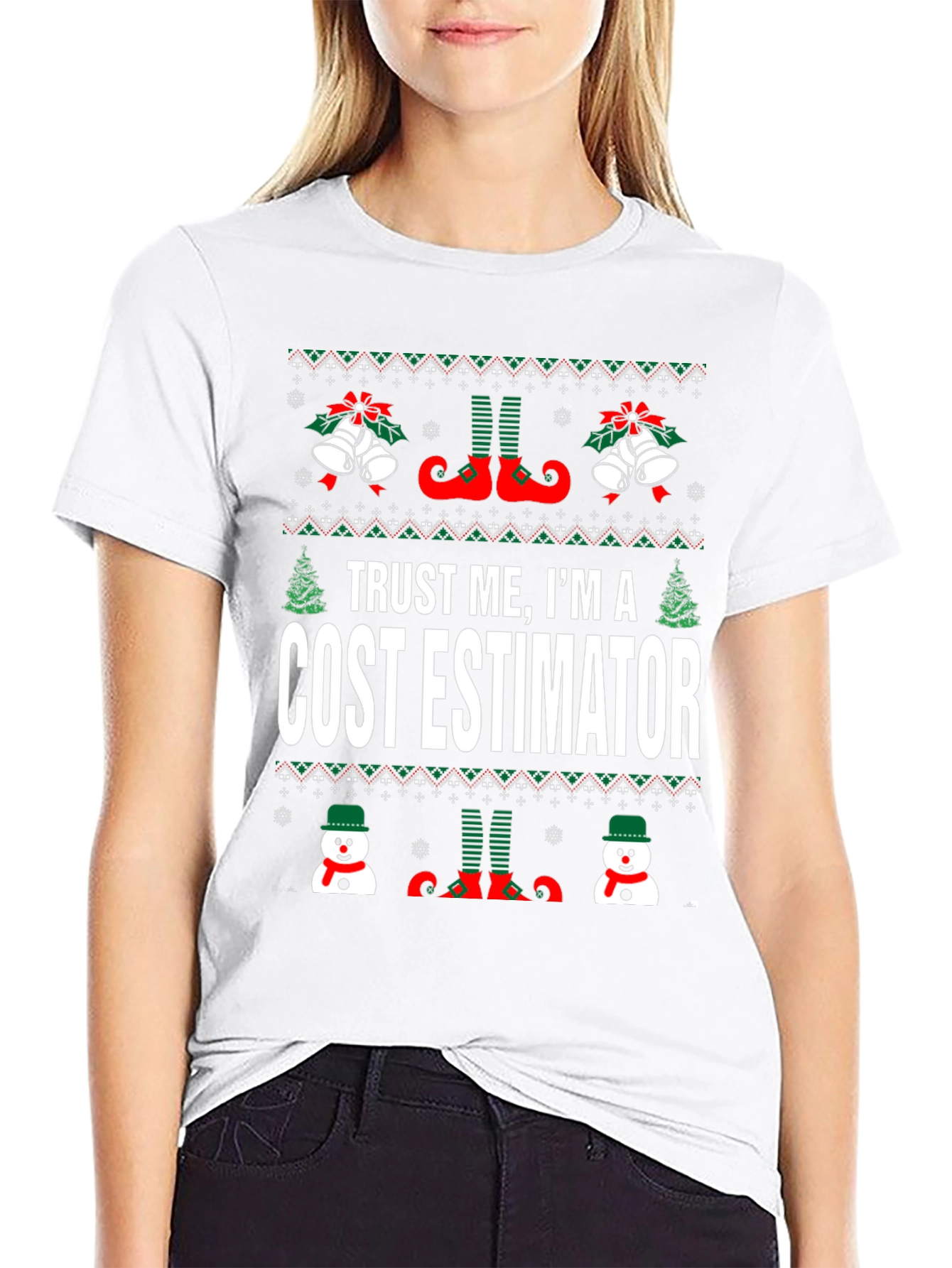 Cost Estimator Ugly Christmas T-Shirt