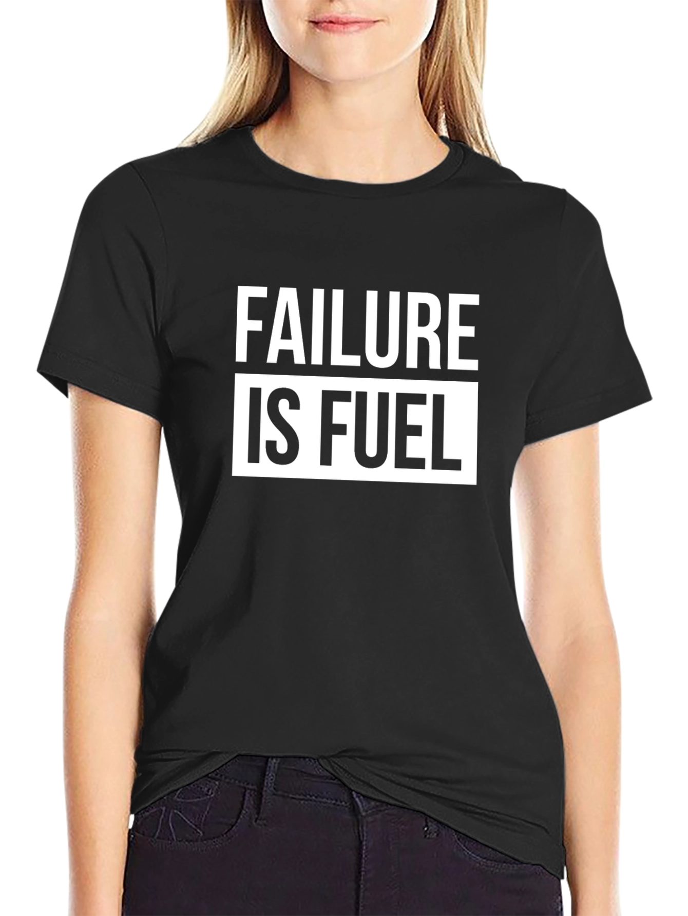 Failure is Fuel Black T-Shirt - Motivational Graphic Tee
