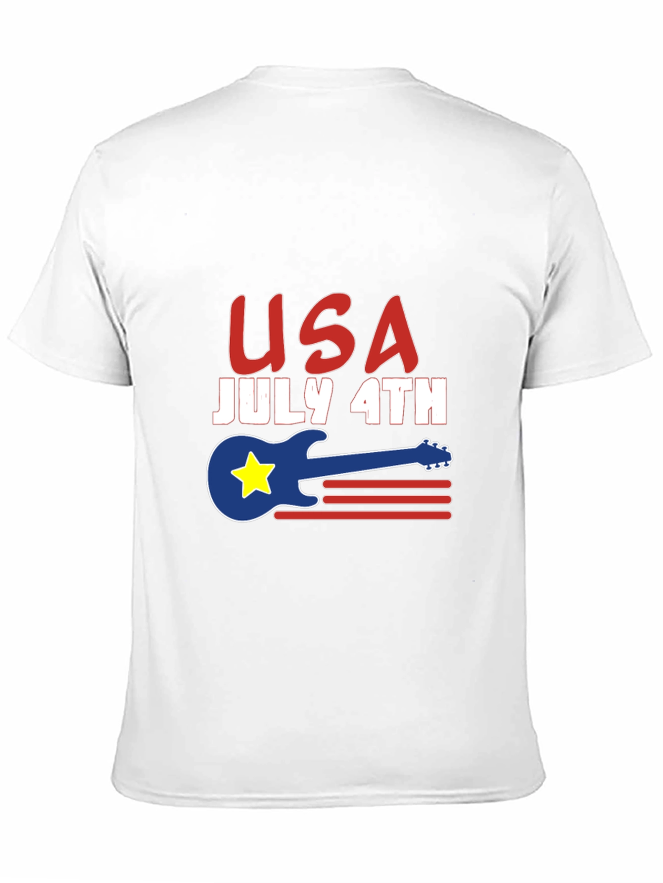 USA July 4th Guitar Graphic T-Shirt