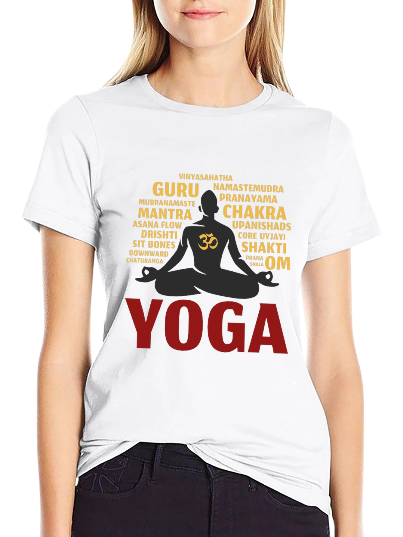 Yoga Word Art T-Shirt