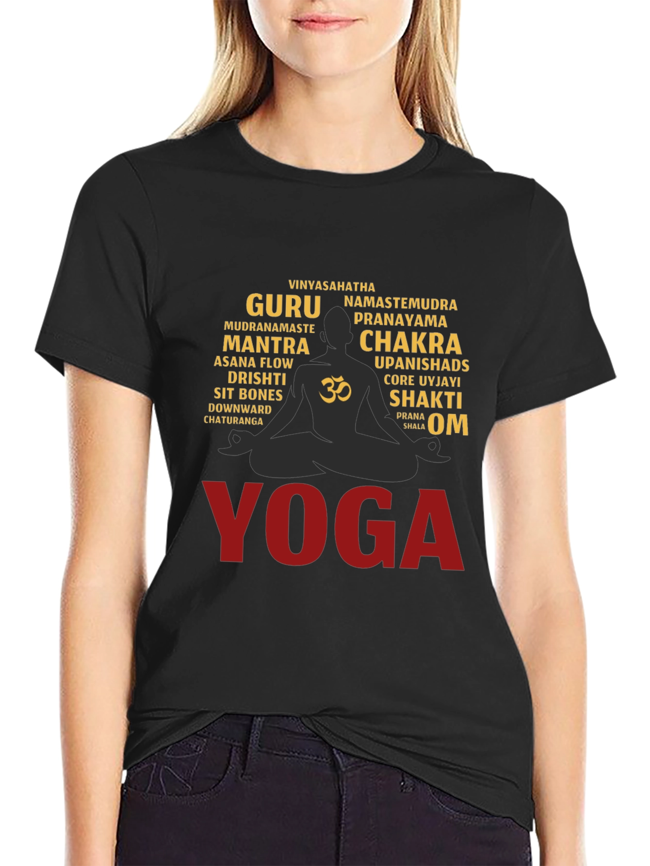 Yoga Word Art T-Shirt