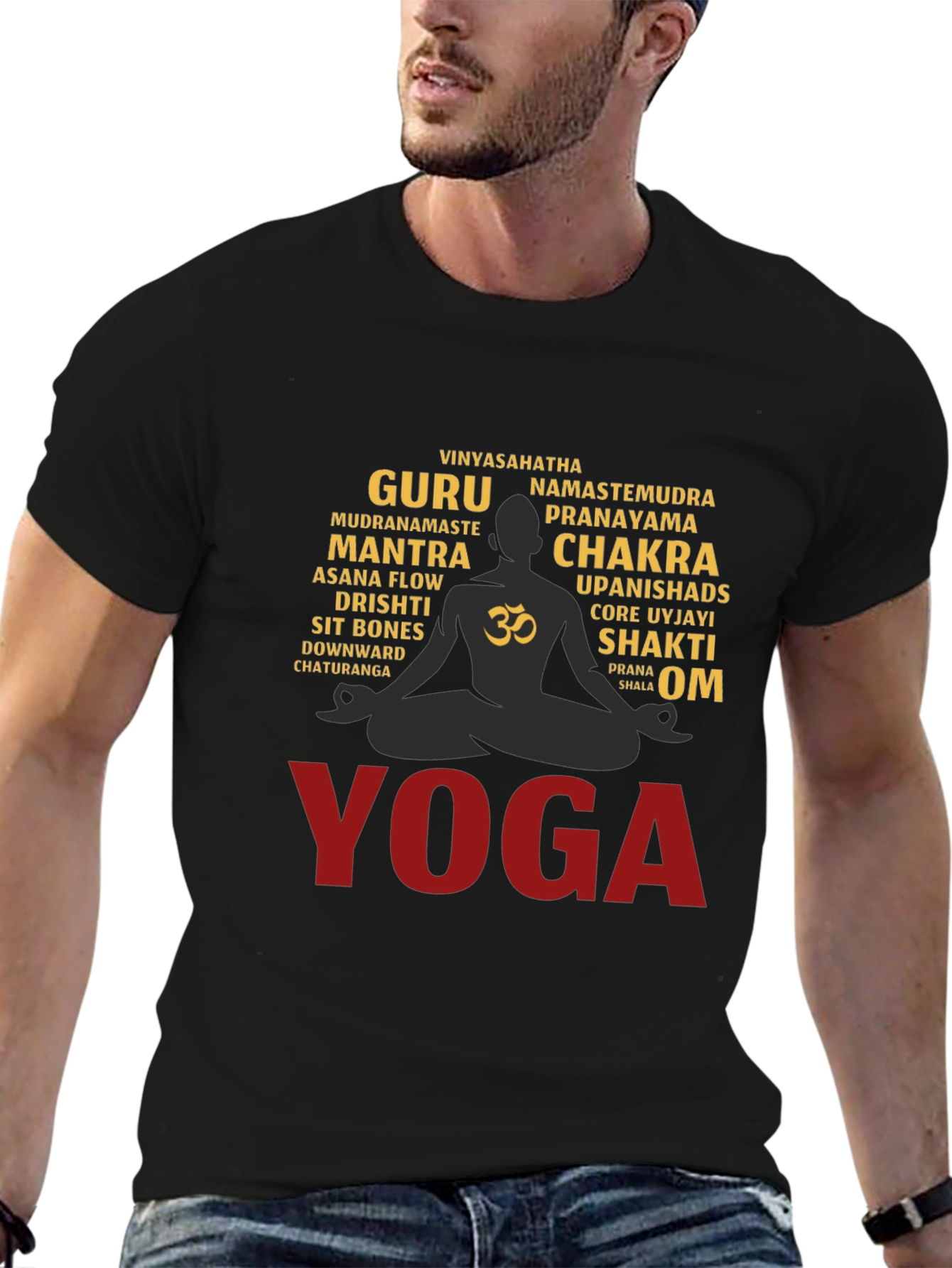 Yoga Word Art T-Shirt