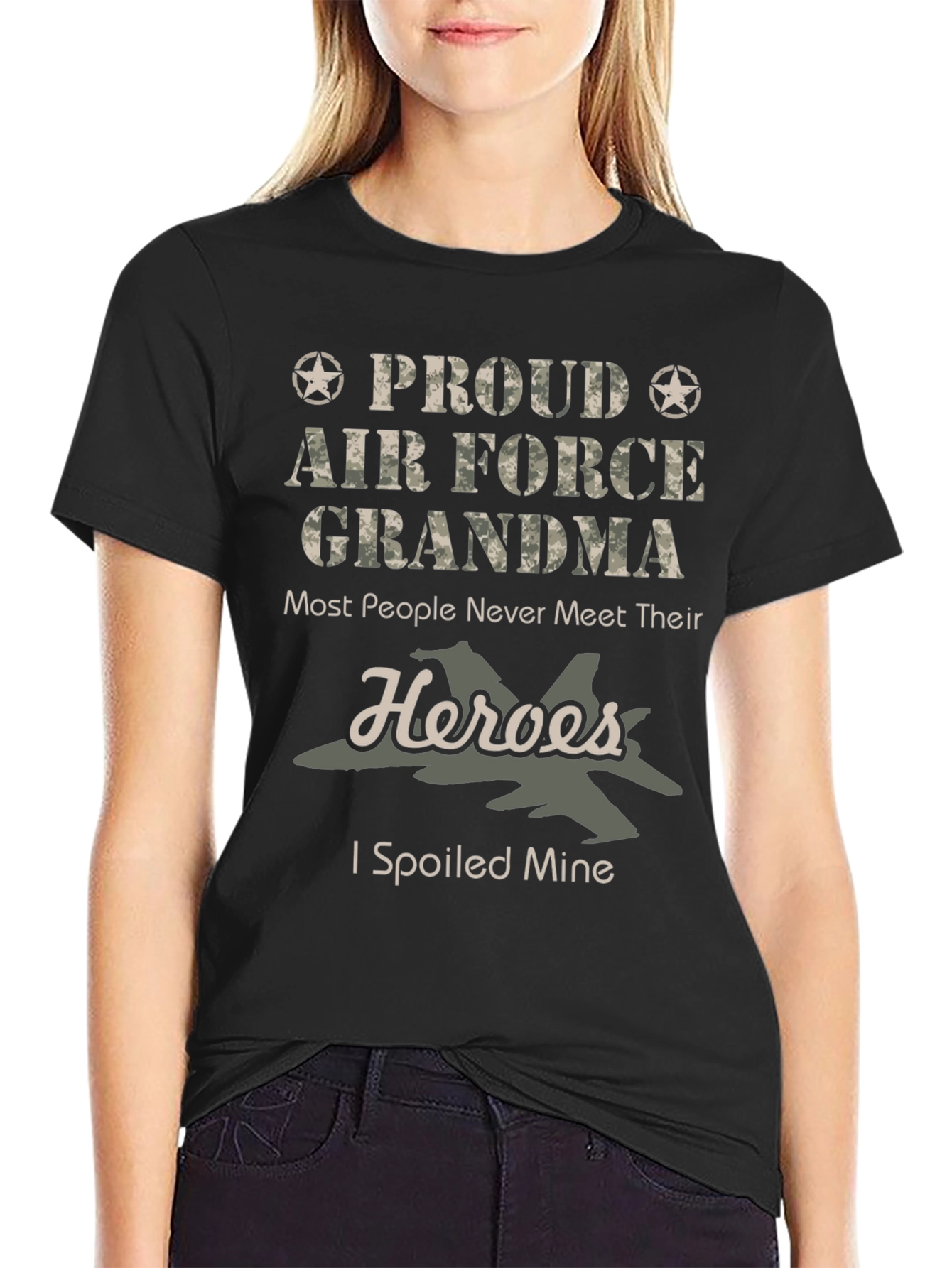 Proud Air Force Grandma Graphic T-Shirt