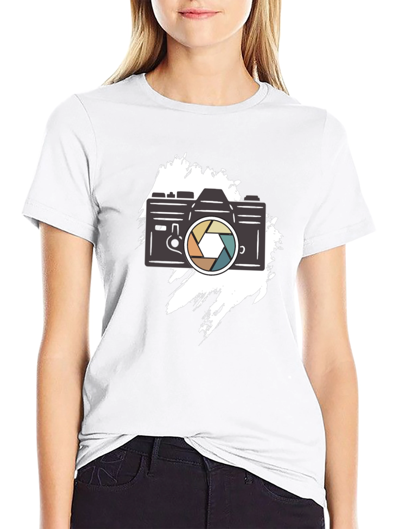 Retro Camera Graphic Tee - Trendy Photographer T-Shirt