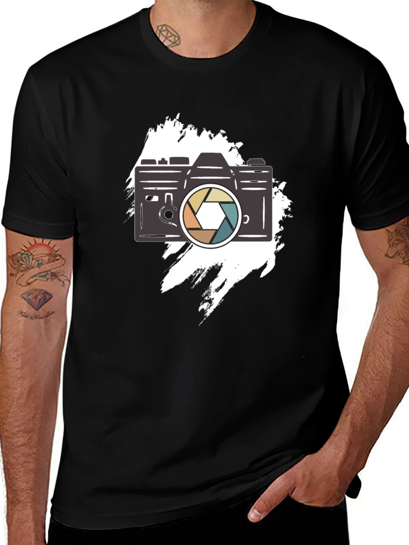 Retro Camera Graphic Tee - Trendy Photographer T-Shirt