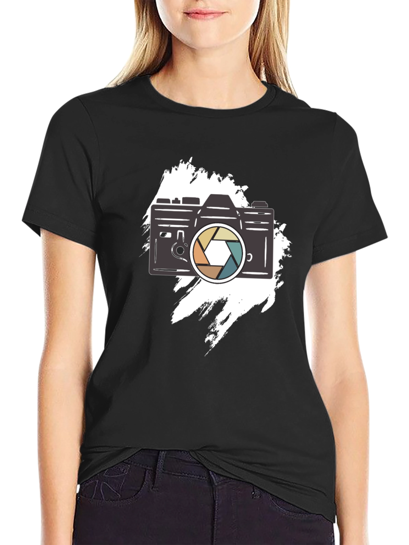 Retro Camera Graphic Tee - Trendy Photographer T-Shirt