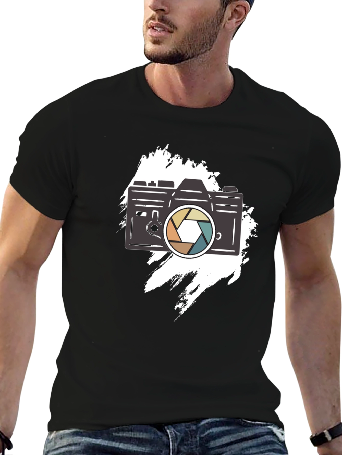 Retro Camera Graphic Tee - Trendy Photographer T-Shirt