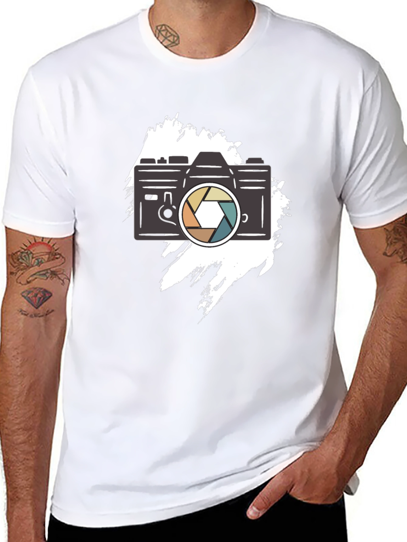 Retro Camera Graphic Tee - Trendy Photographer T-Shirt