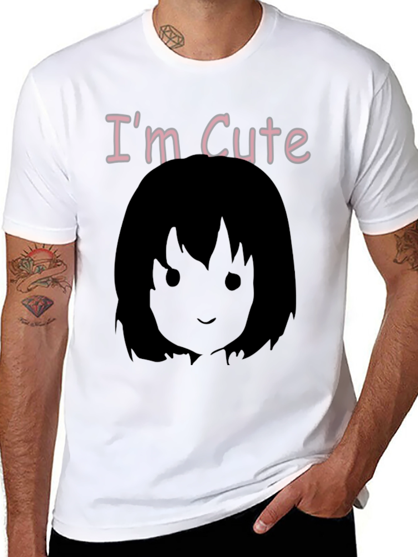 Im Cute Black Anime Graphic Tee
