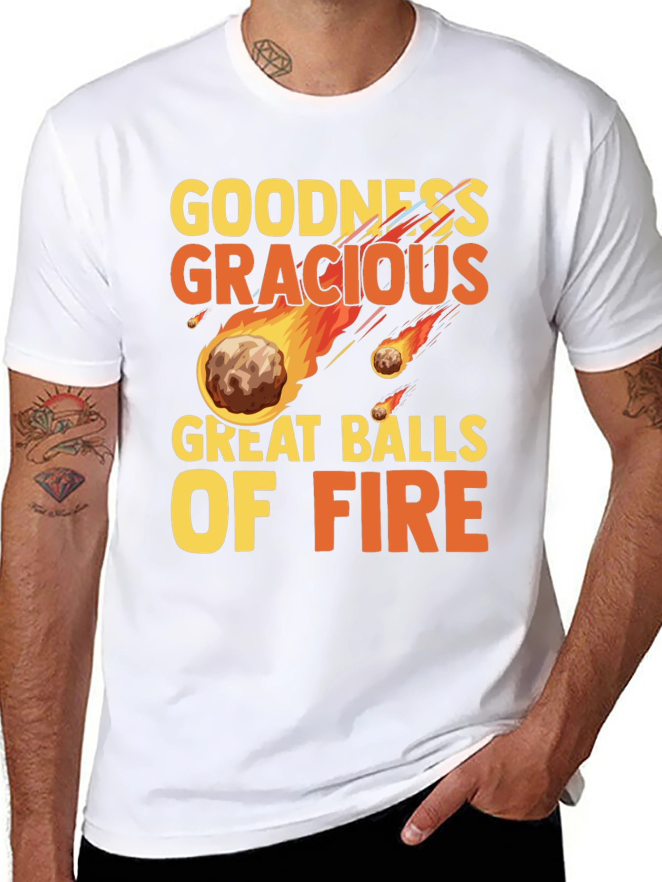 Goodness Gracious Great Balls of Fire Graphic T-Shirt