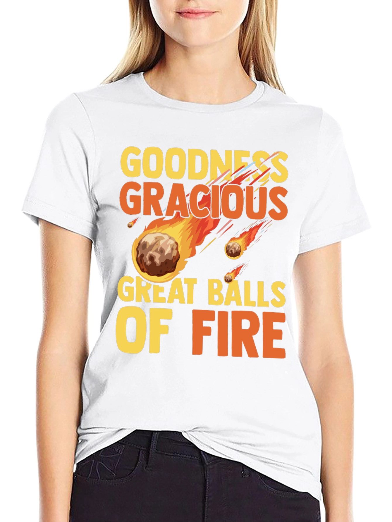 Goodness Gracious Great Balls of Fire Graphic T-Shirt