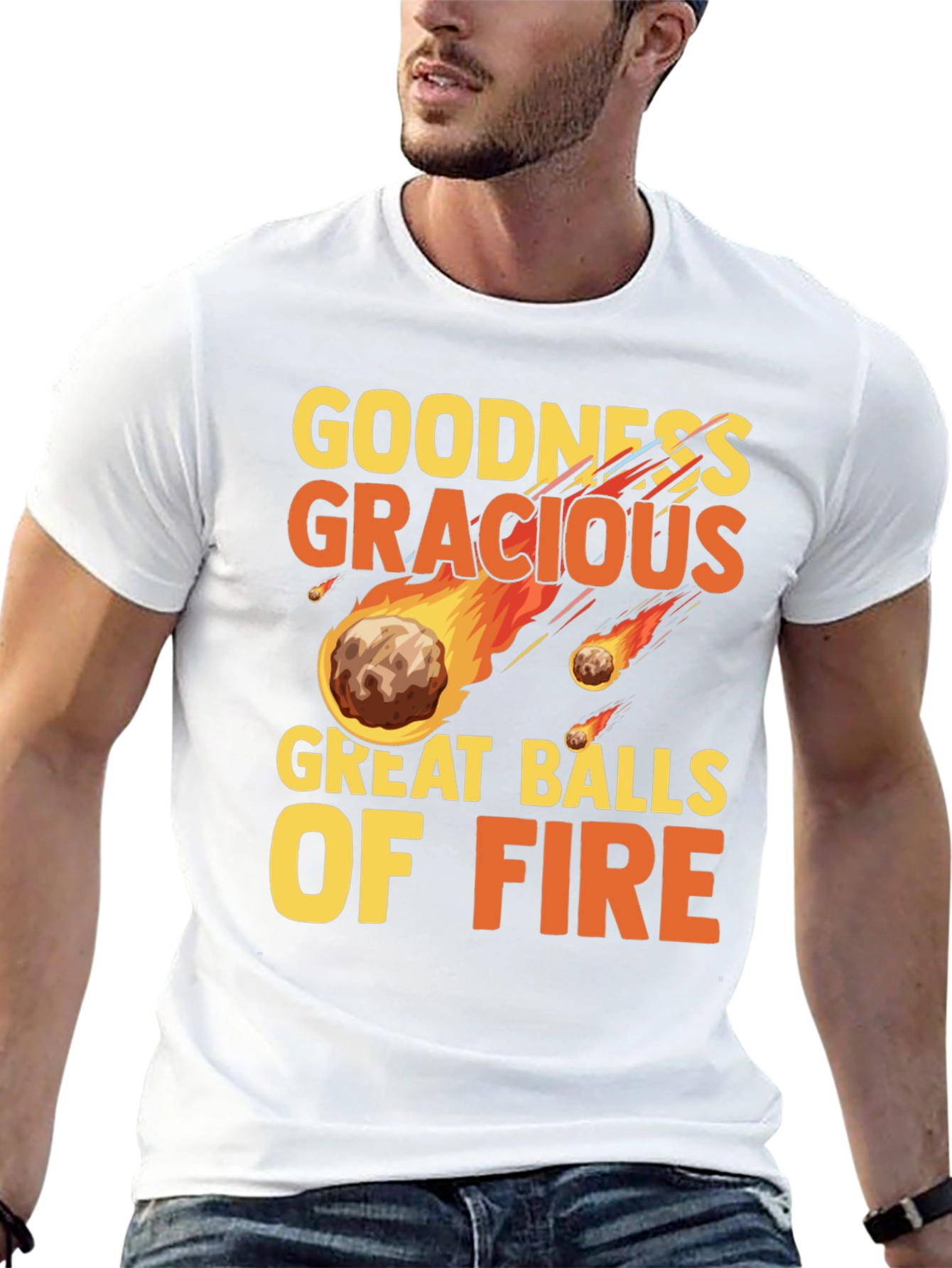 Goodness Gracious Great Balls of Fire Graphic T-Shirt