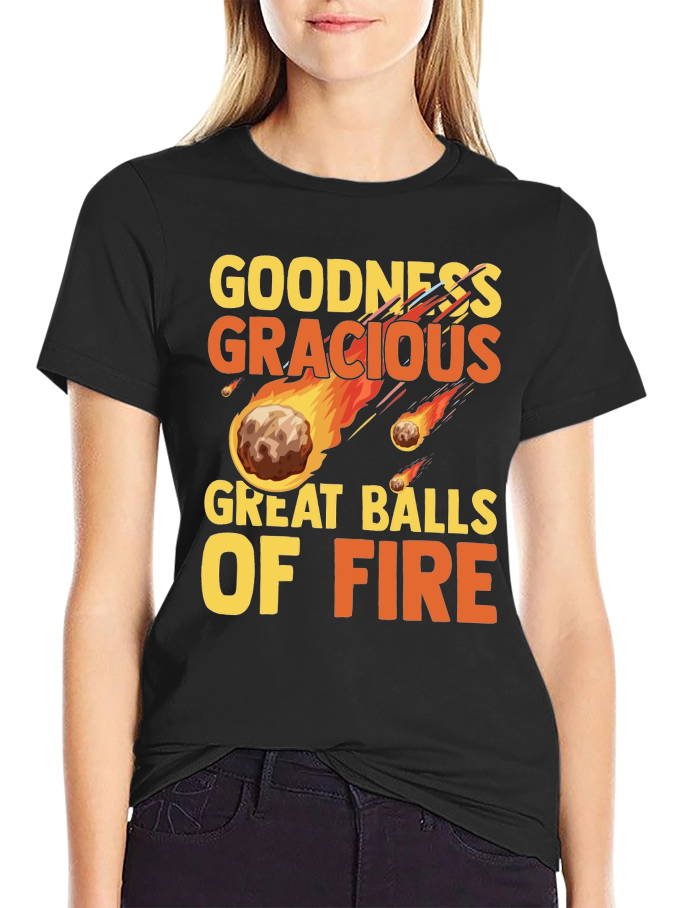 Goodness Gracious Great Balls of Fire Graphic T-Shirt