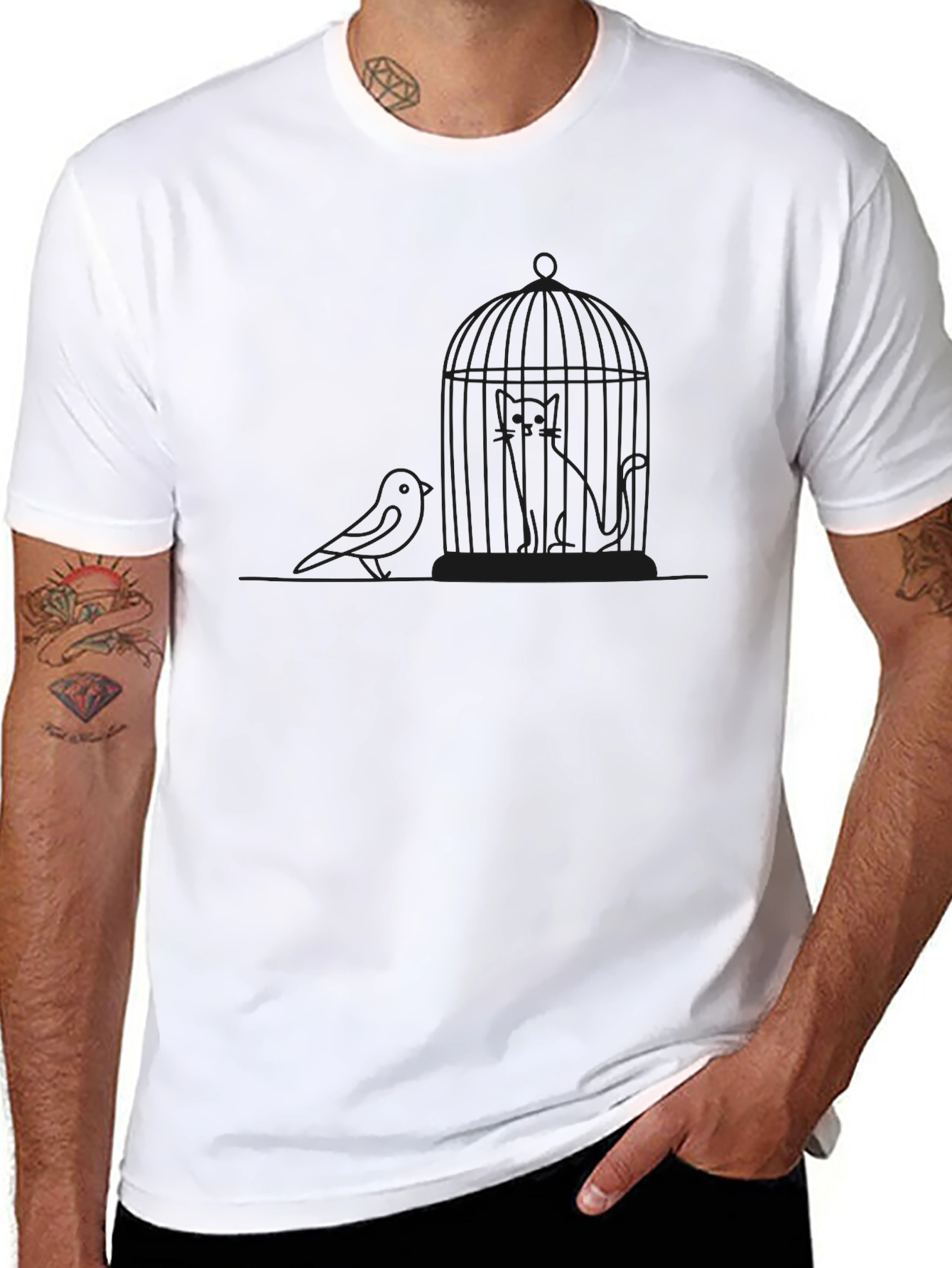 Birdcage Graphic Tee - Unisex Relaxed Fit