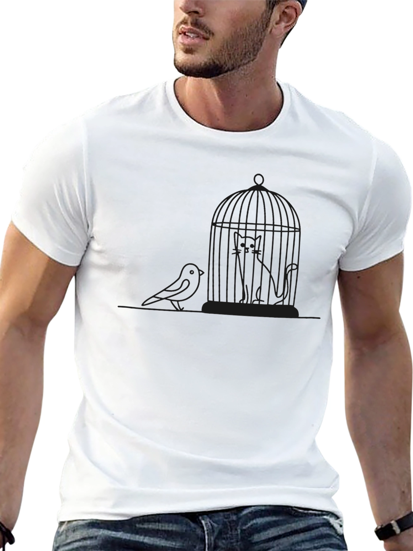 Birdcage Graphic Tee - Unisex Relaxed Fit