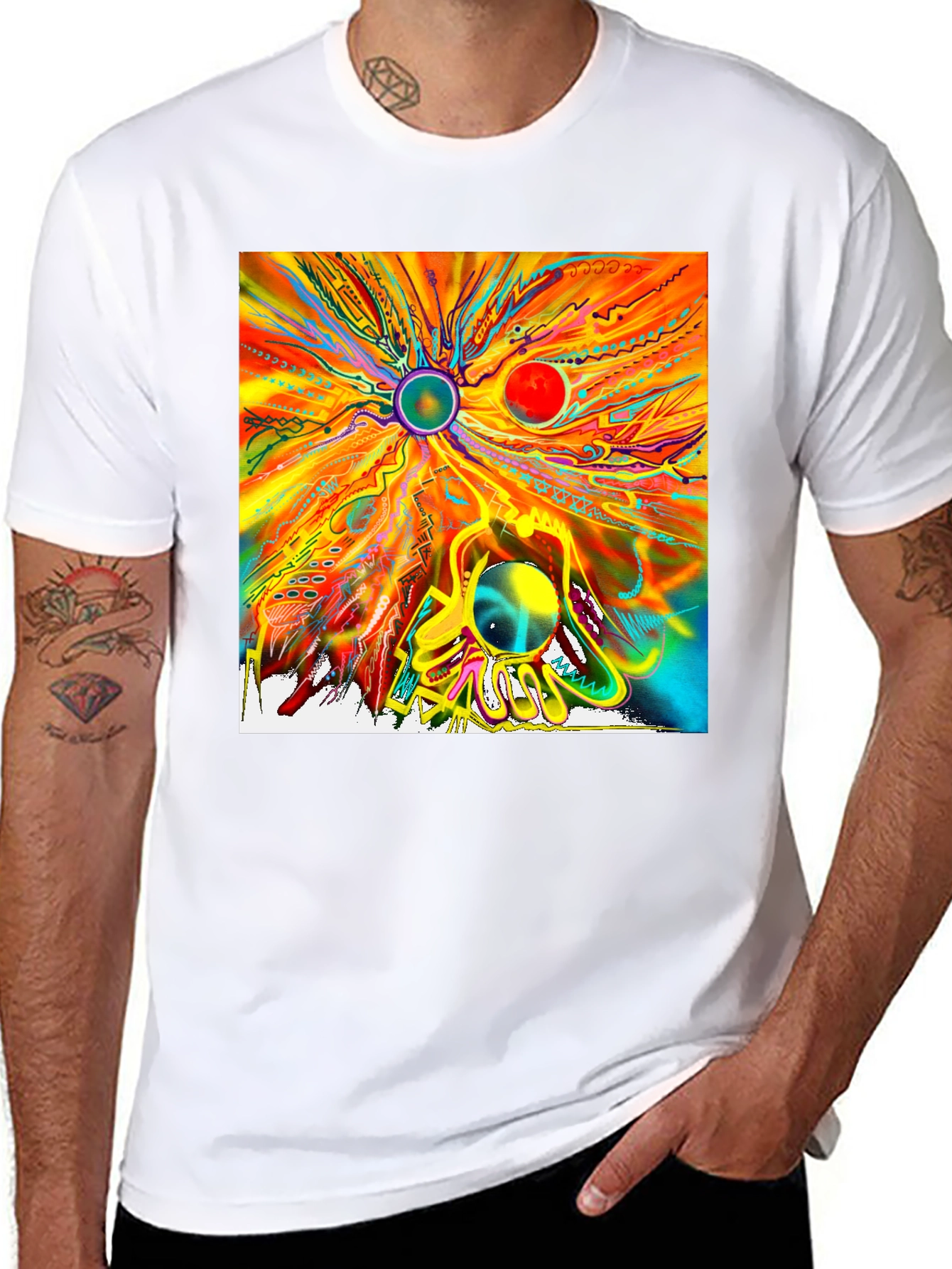 Abstract Art Graphic T-Shirt - Unique Design Tee