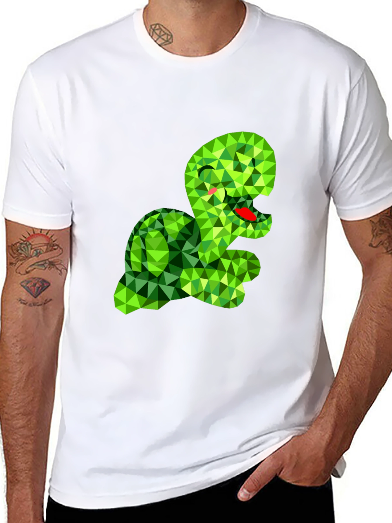 Geometric Turtle Graphic Tee - Unique Style