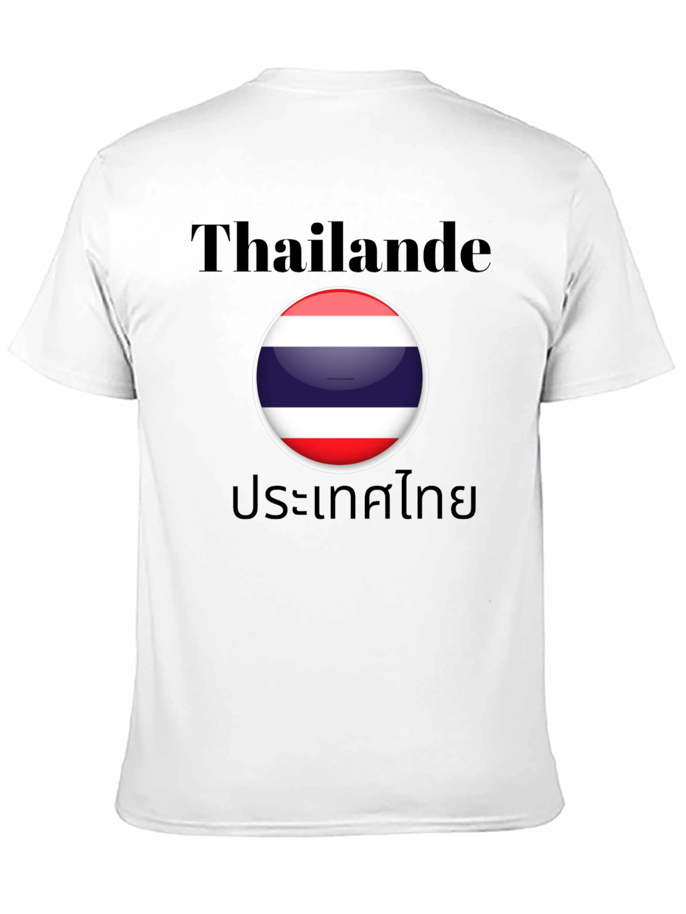 Thailand Flag T-Shirt - Black Cotton Tee