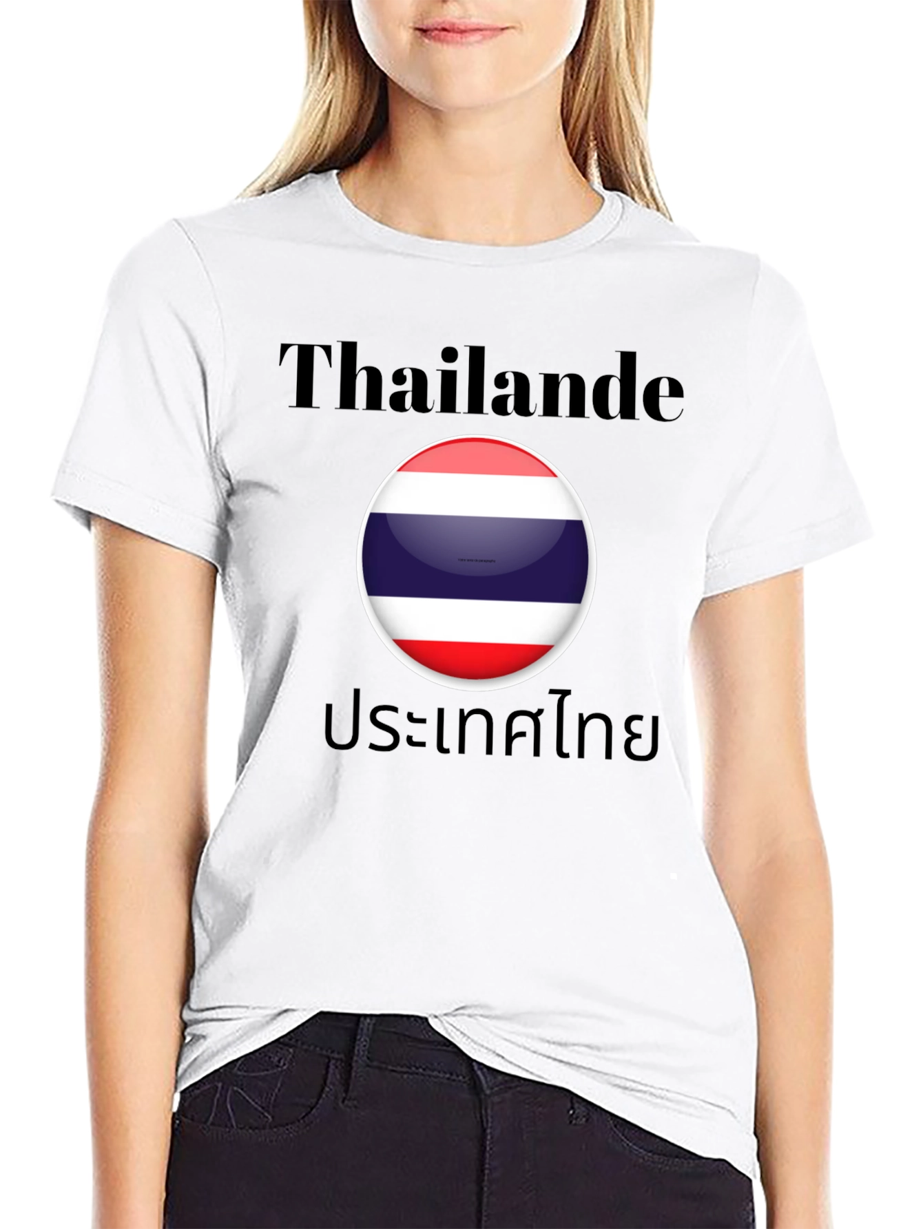 Thailand Flag T-Shirt - Black Cotton Tee