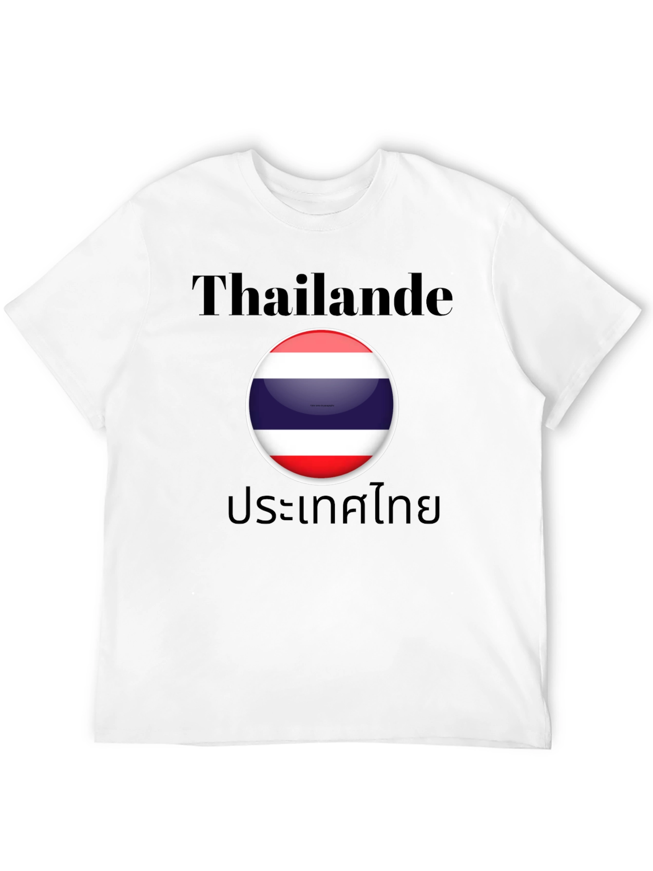 Thailand Flag T-Shirt - Black Cotton Tee