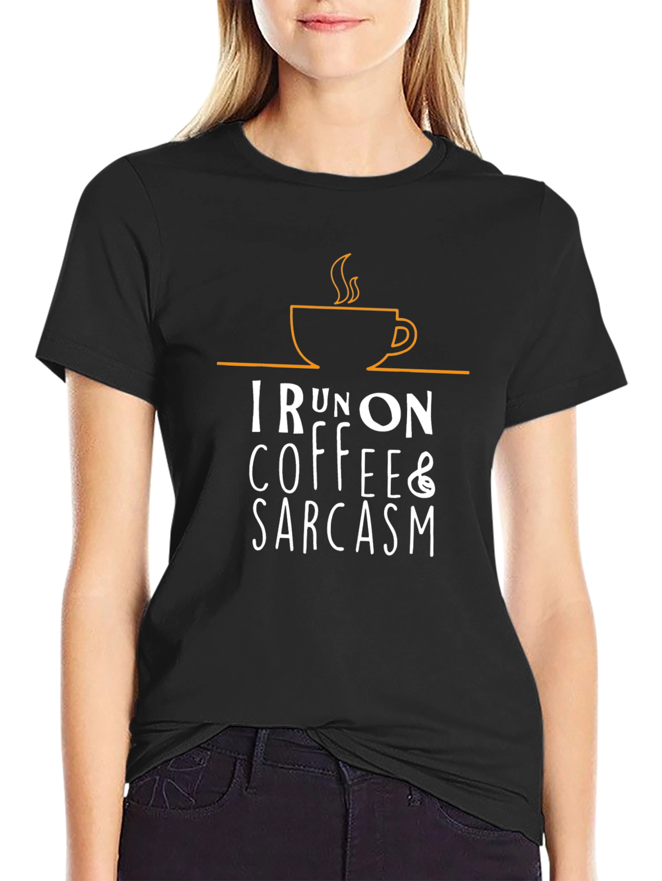 I Run on Coffee and Sarcasm Graphic Tee