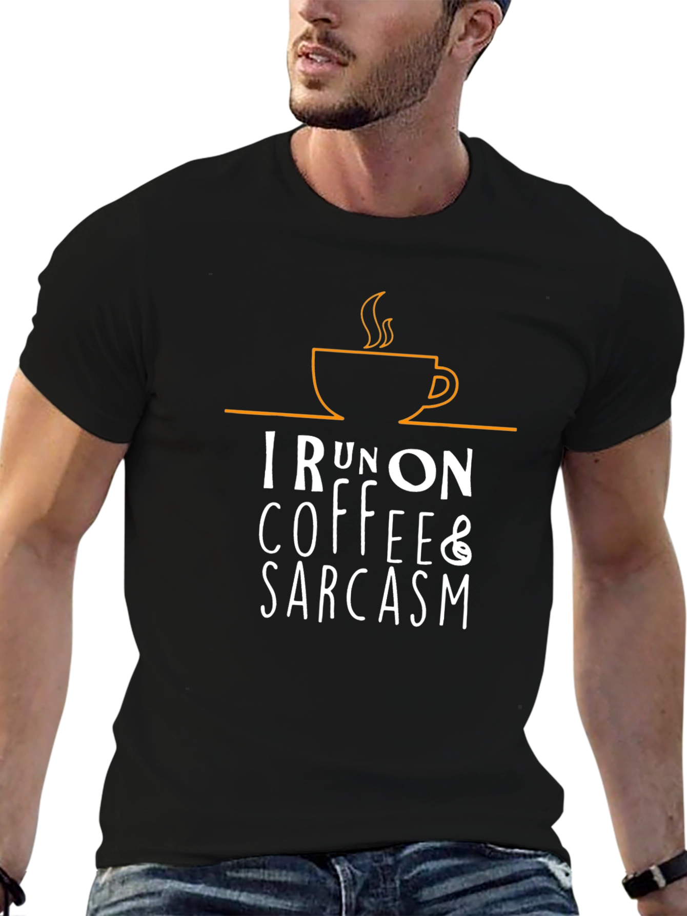 I Run on Coffee and Sarcasm Graphic Tee
