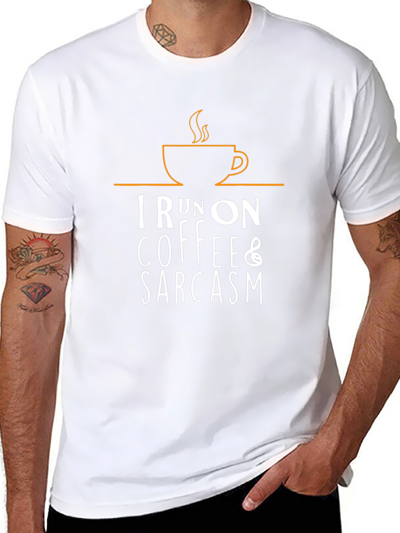 I Run on Coffee and Sarcasm Graphic Tee