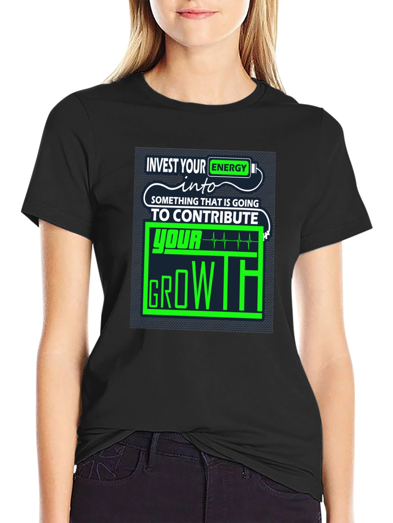 Invest Energy Graphic Tee - Motivational Growth T-Shirt