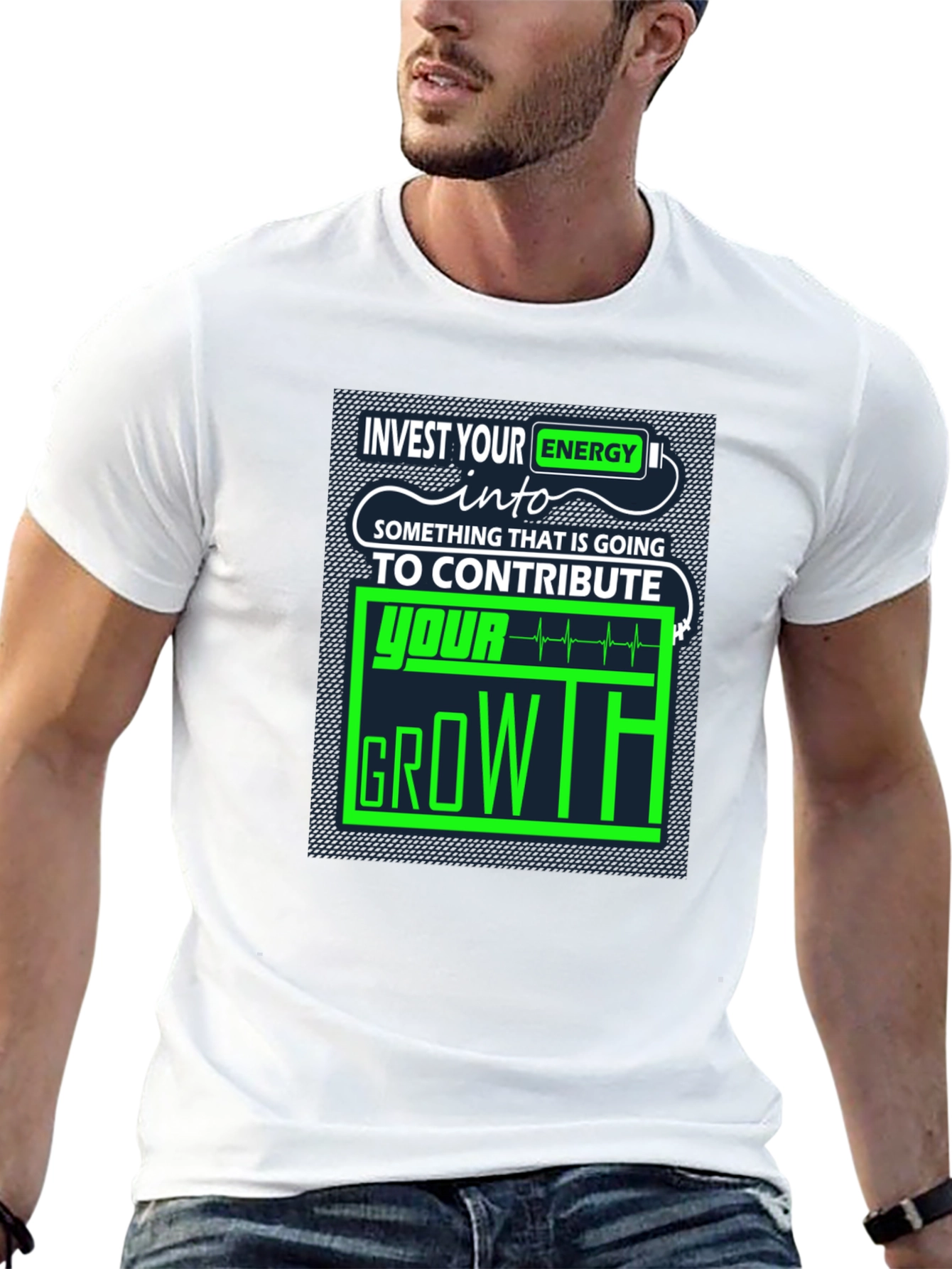 Invest Energy Graphic Tee - Motivational Growth T-Shirt