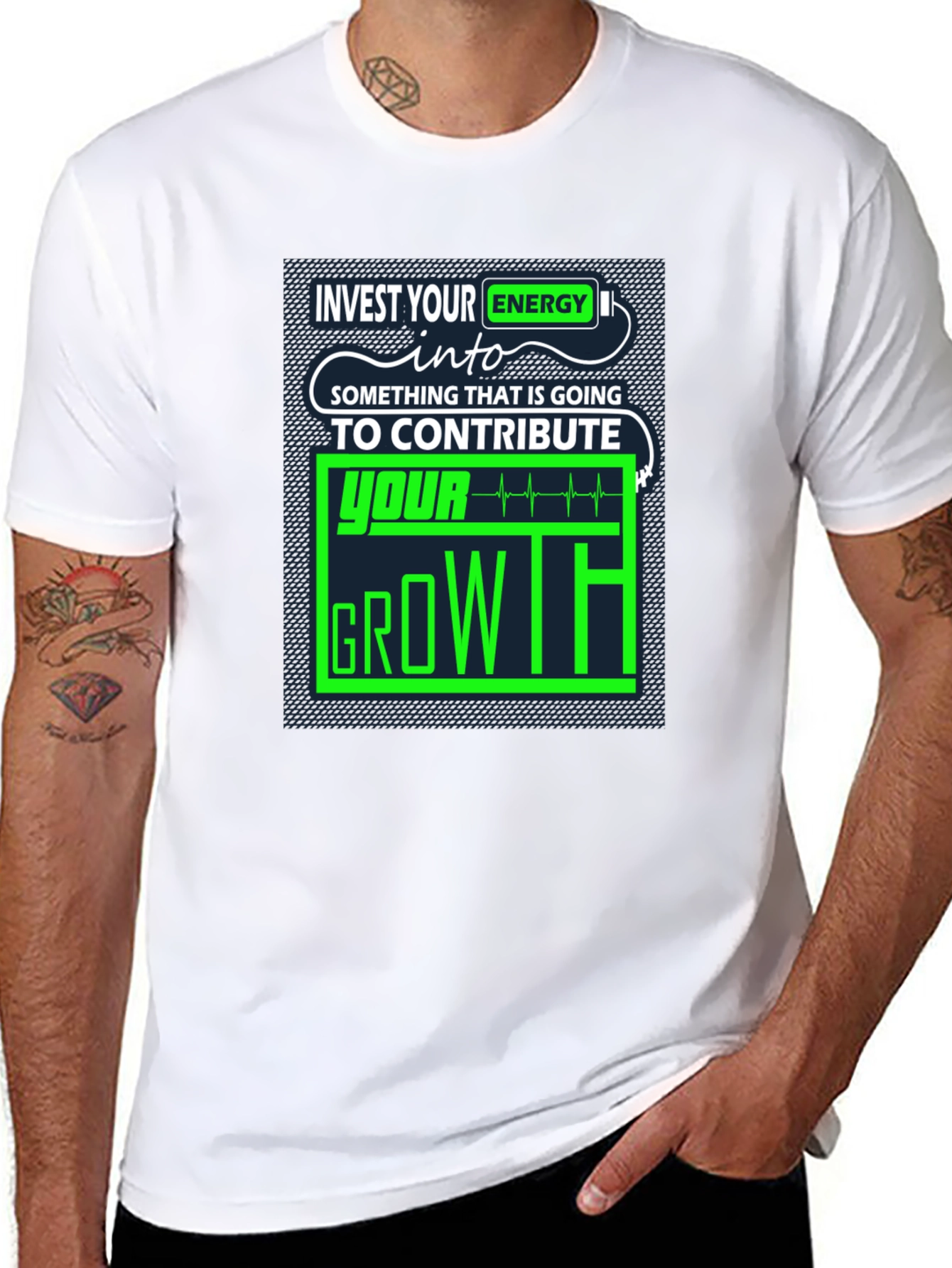 Invest Energy Graphic Tee - Motivational Growth T-Shirt