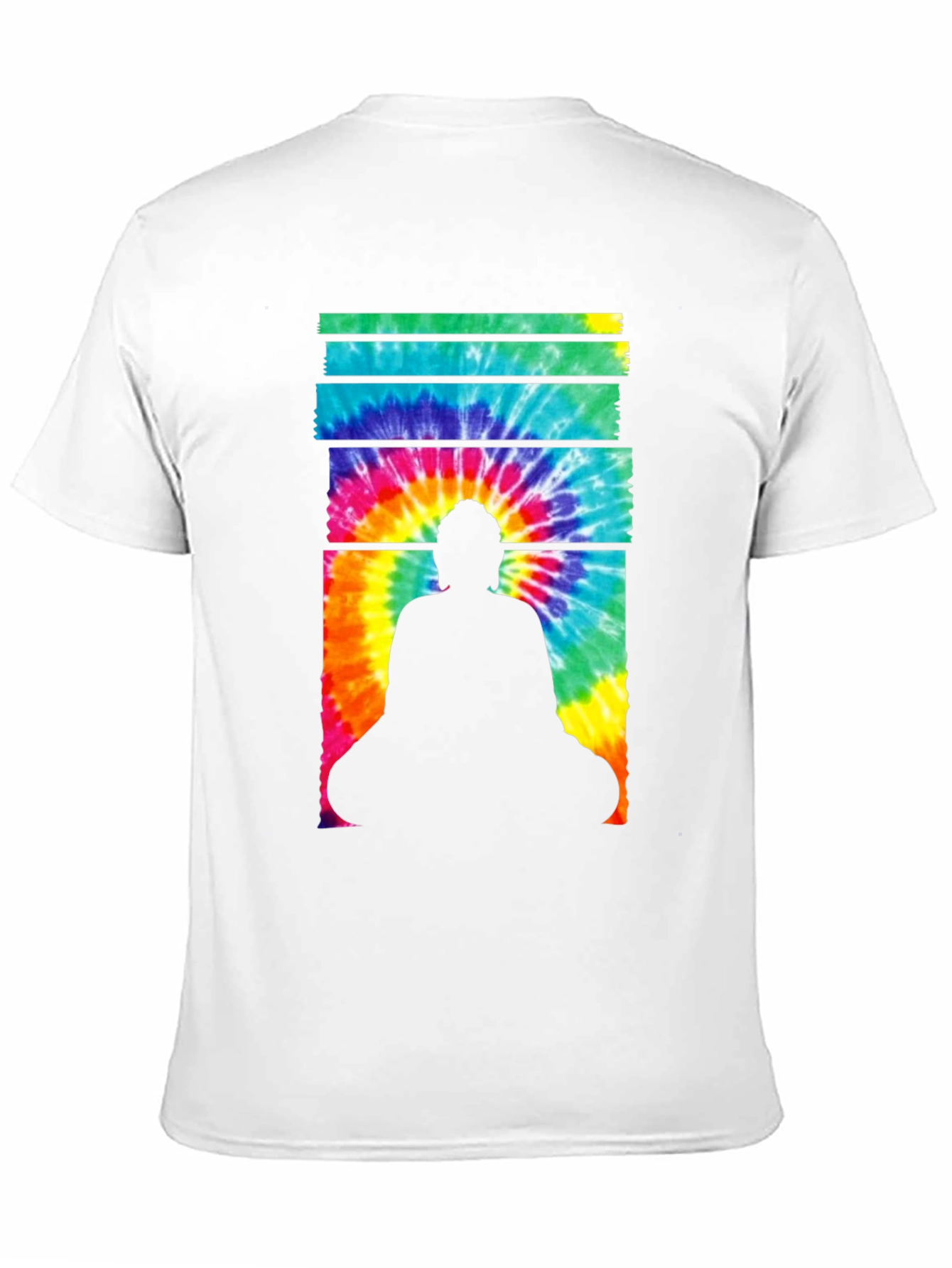 Buddha Tie-Dye Graphic Tee - Black