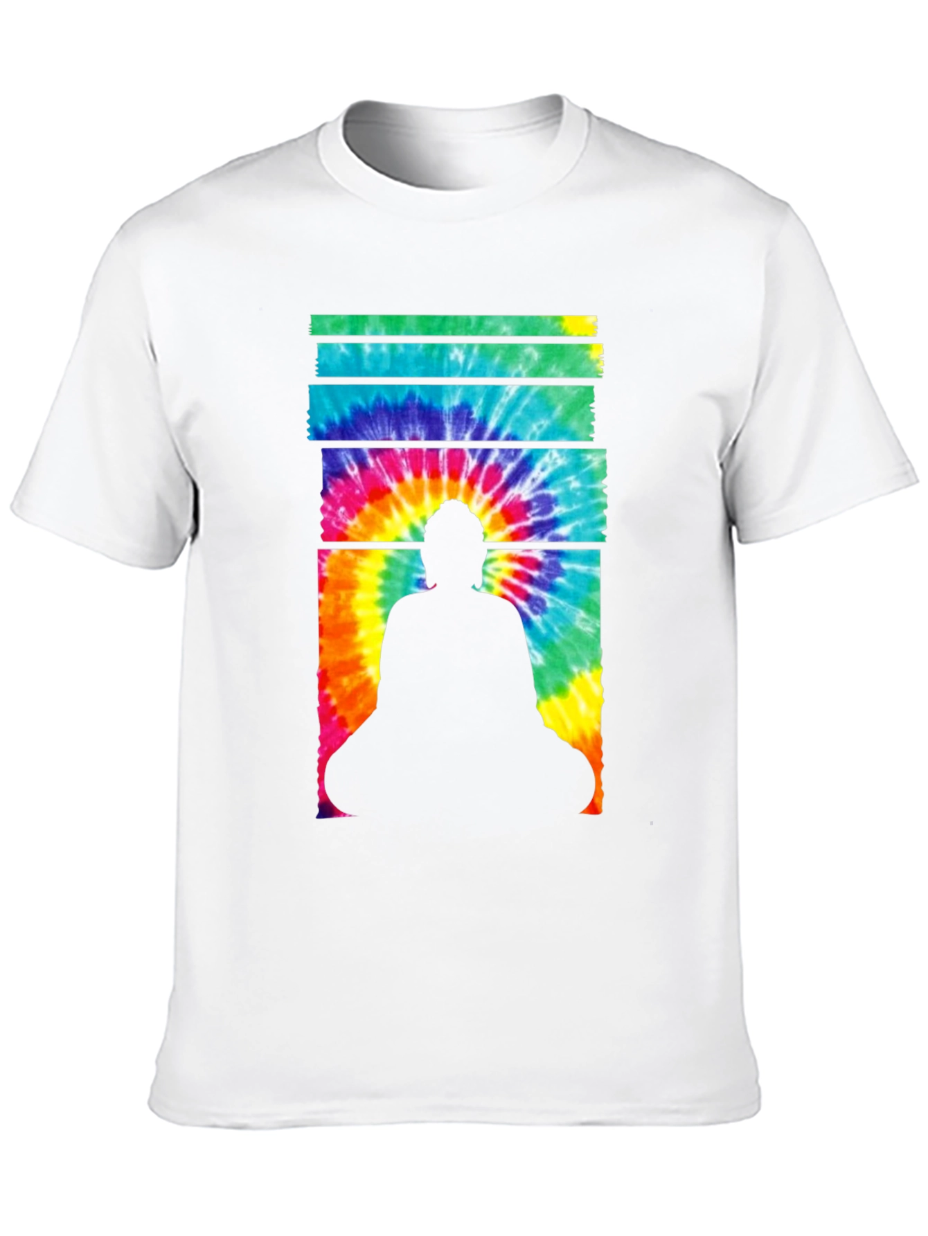 Buddha Tie-Dye Graphic Tee - Black