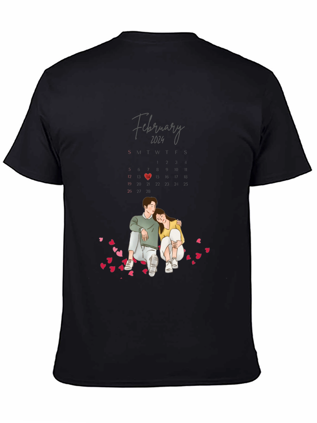Valentines Day February 2024 Couple T-Shirt