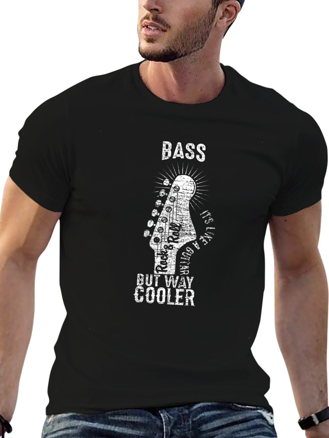 Bass Guitar T-Shirt - Rock and Roll Style