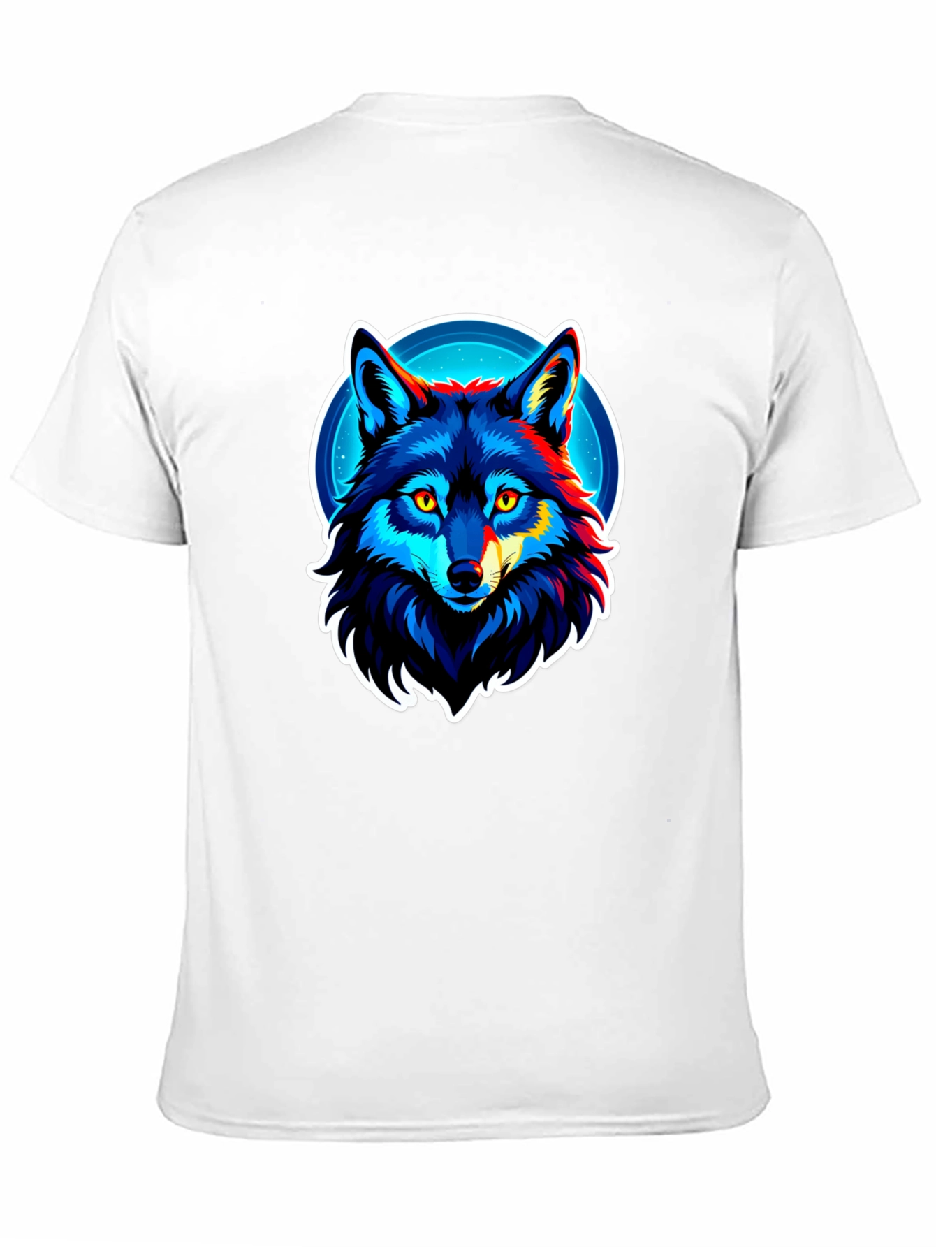 Cool Wolf Graphic Tee - Black Cotton Blend