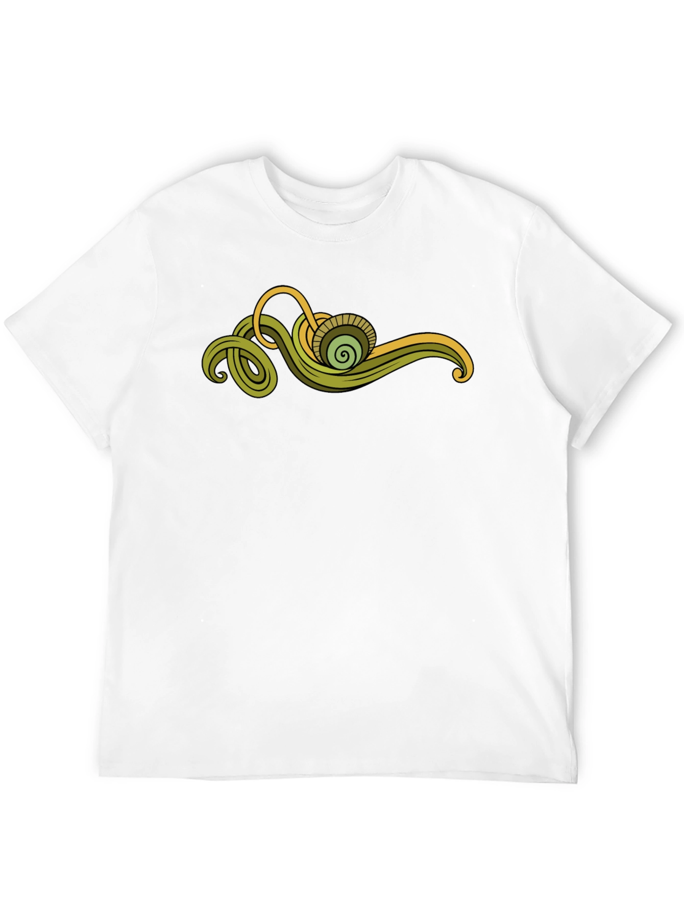 Abstract Green Swirl Graphic Tee