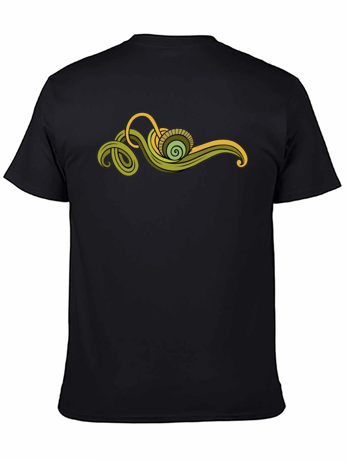 Abstract Green Swirl Graphic Tee
