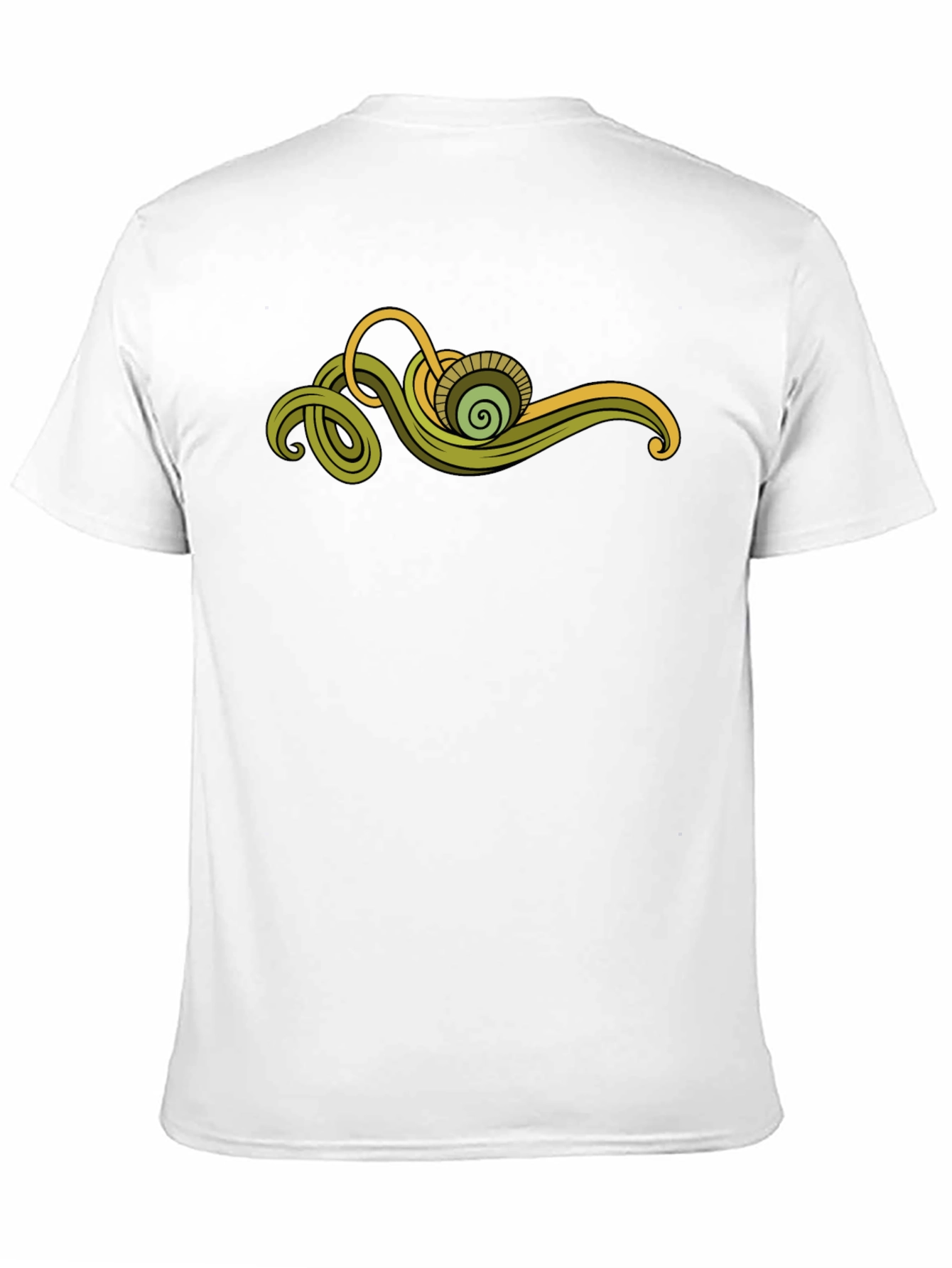 Abstract Green Swirl Graphic Tee