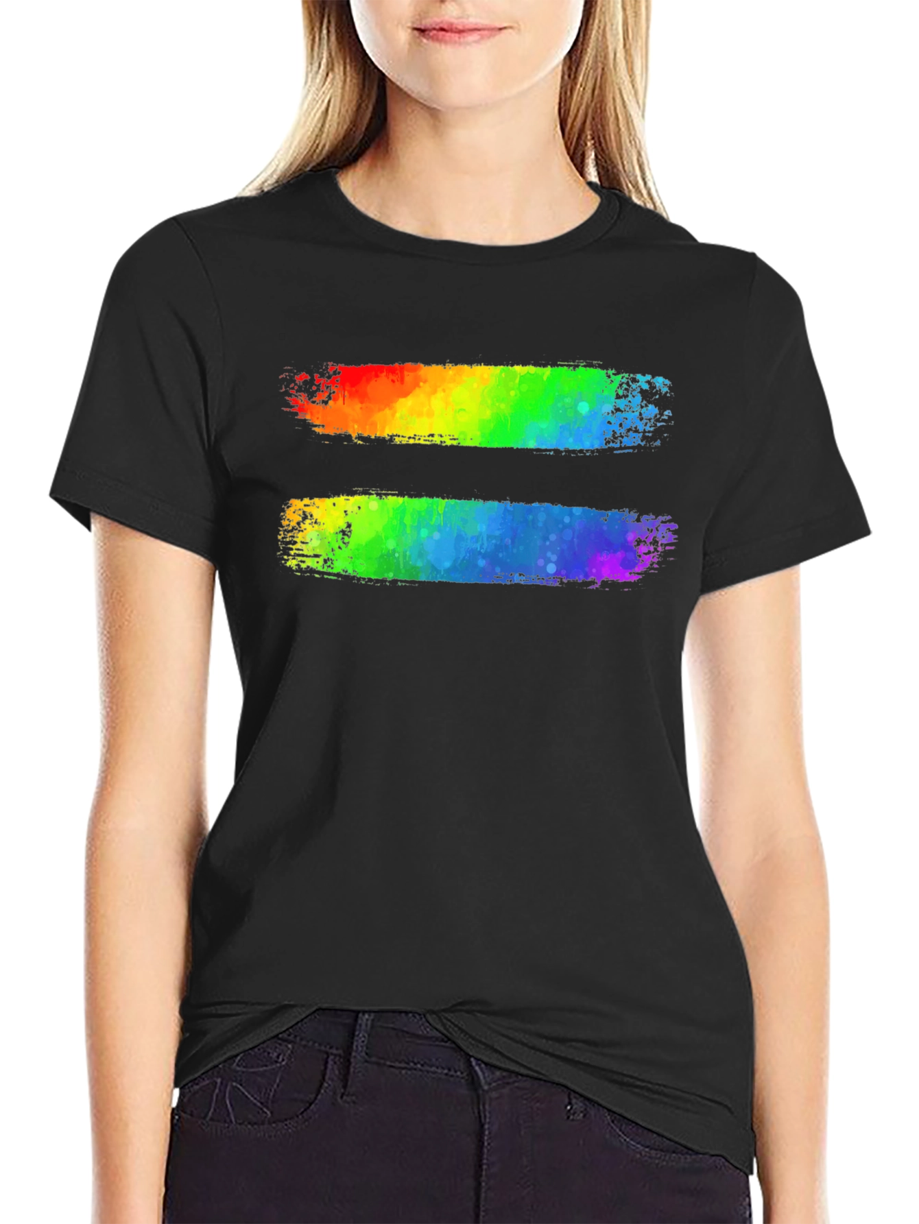 Equality Rainbow Brushstroke Tee