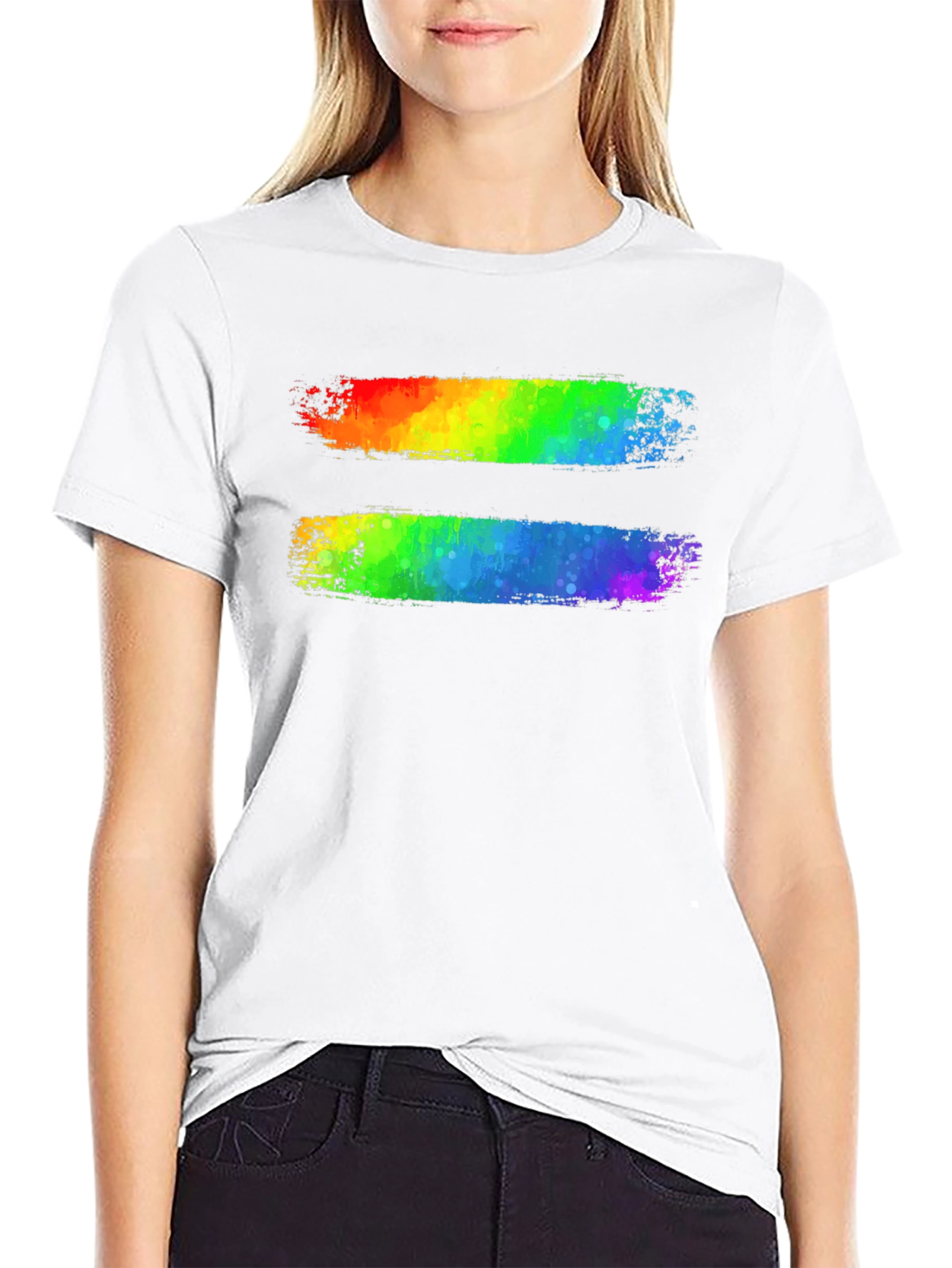 Equality Rainbow Brushstroke Tee