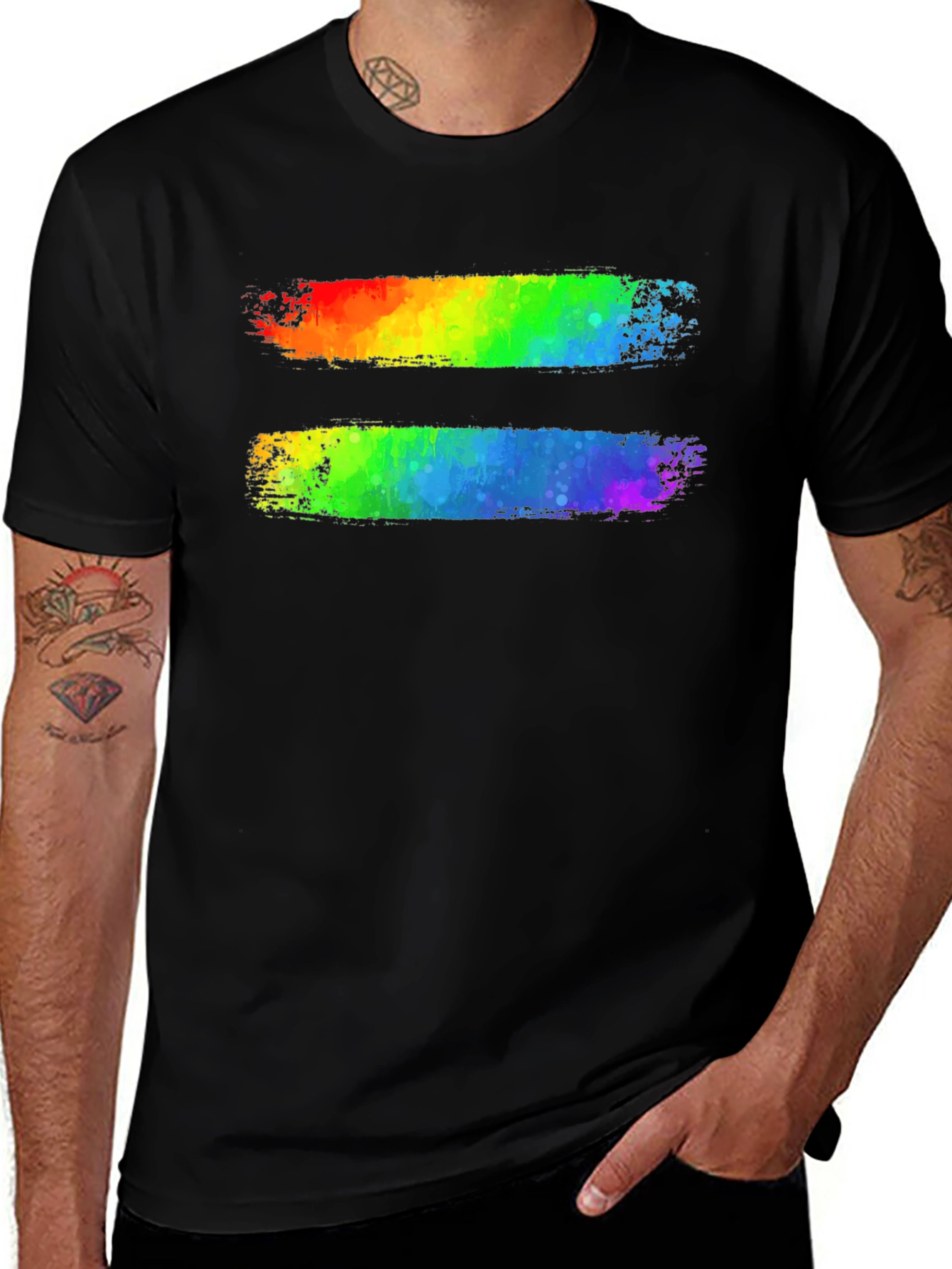 Equality Rainbow Brushstroke Tee
