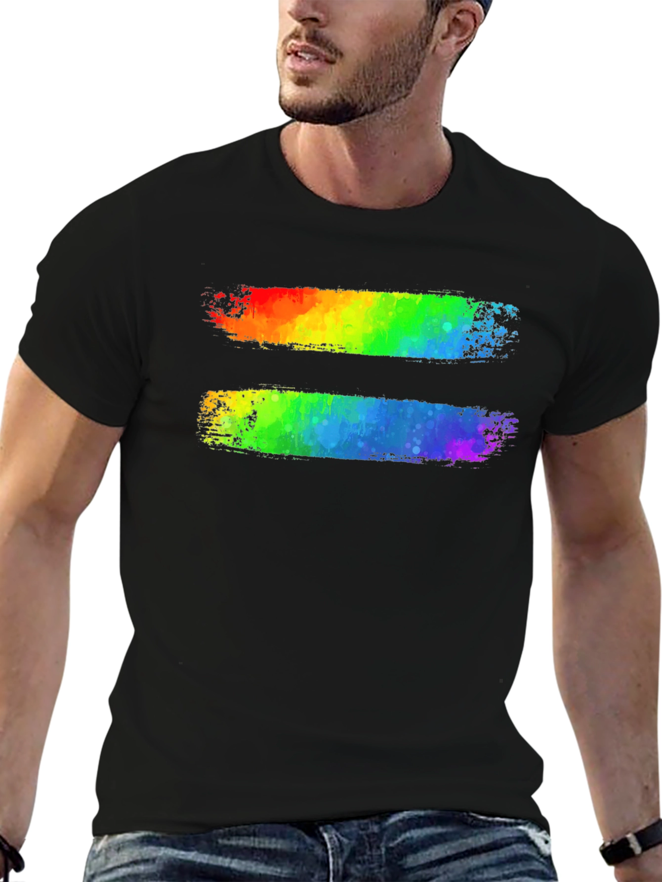 Equality Rainbow Brushstroke Tee