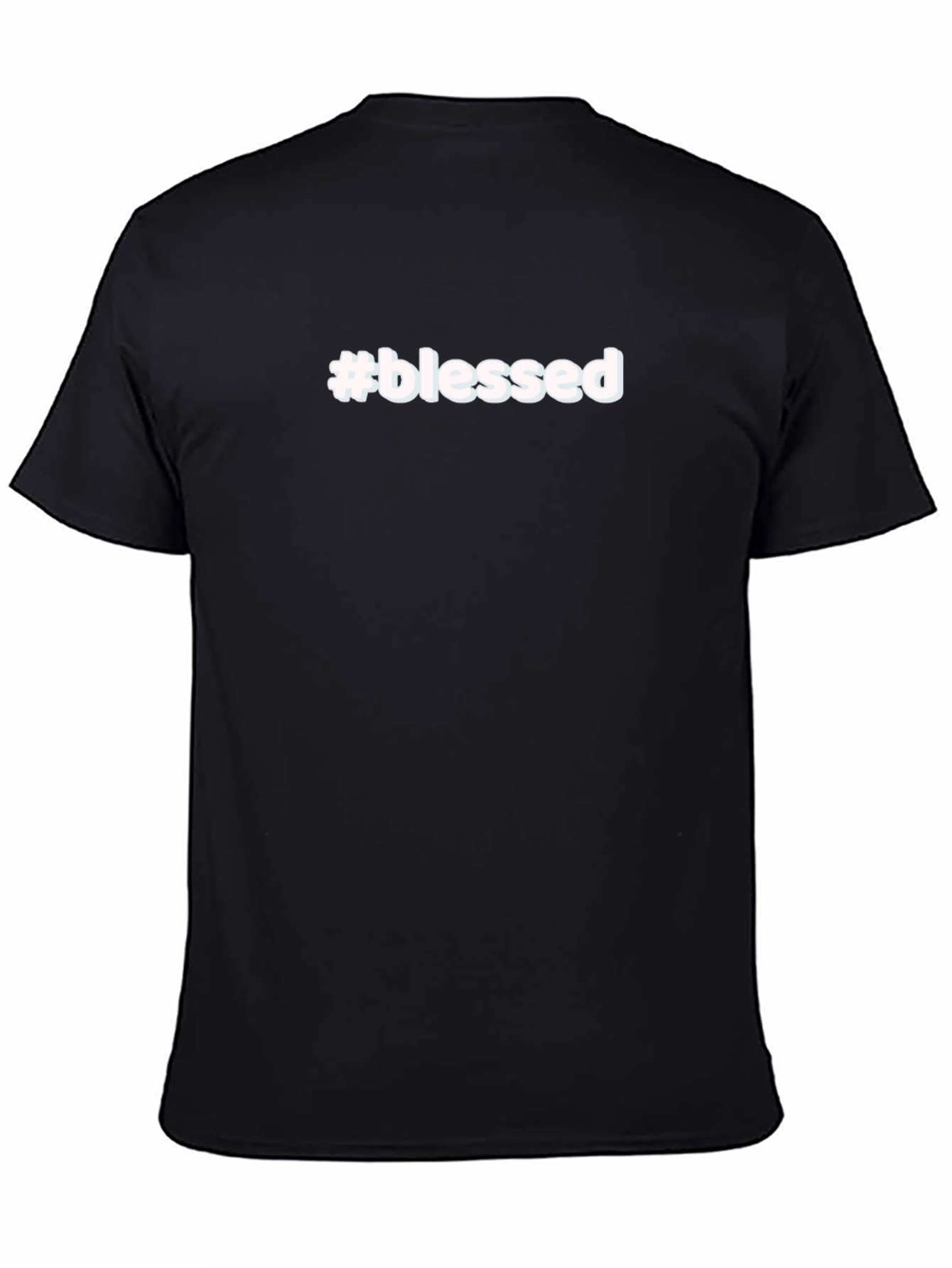 #blessed Black Graphic Tee - Soft Cotton Casual Shirt