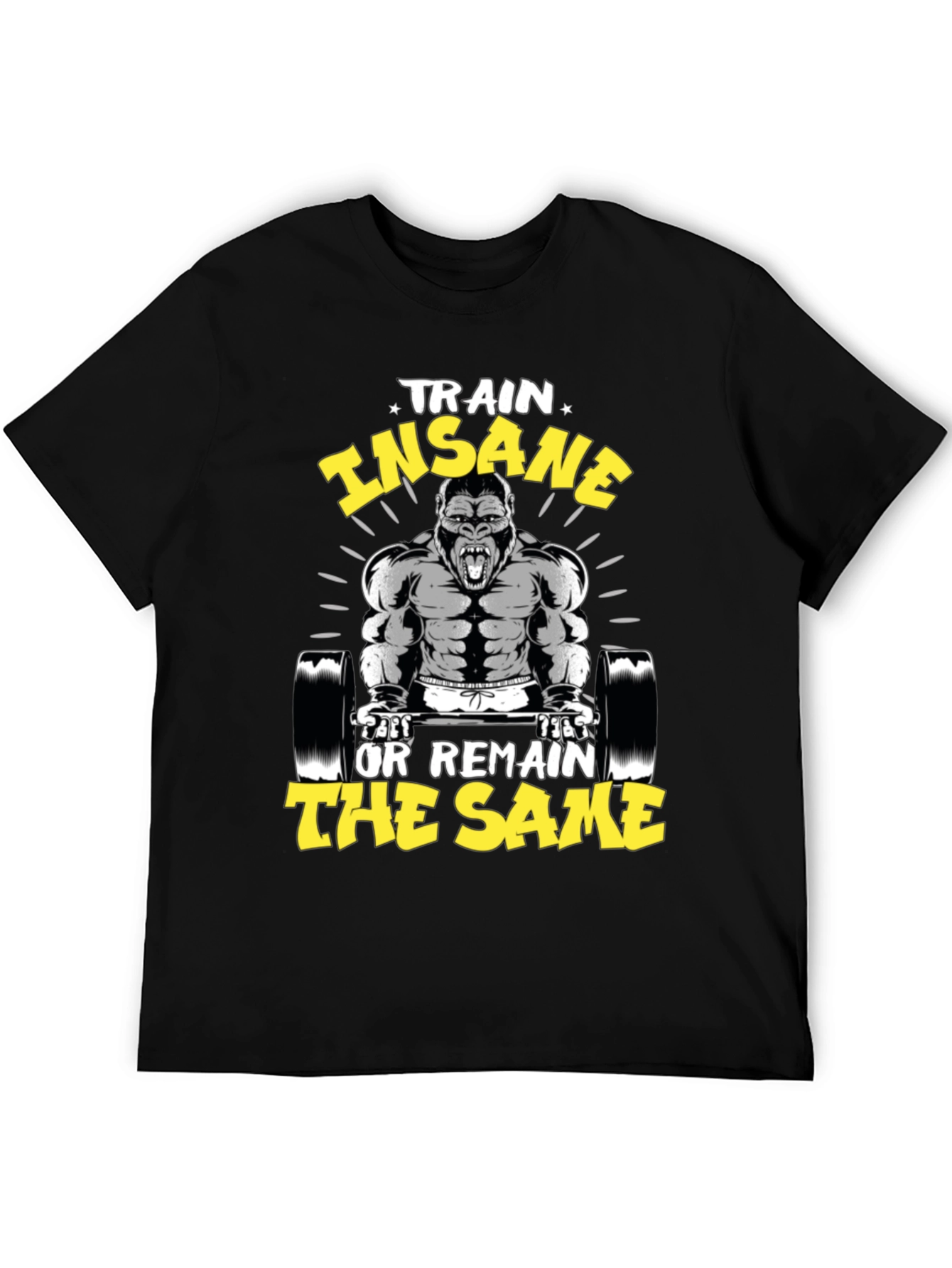 Train Insane Gorilla T-Shirt - Gym Motivation
