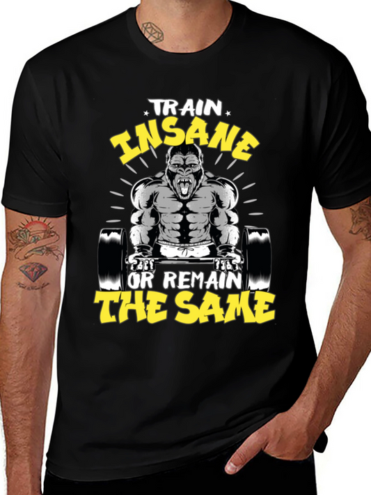 Train Insane Gorilla T-Shirt - Gym Motivation