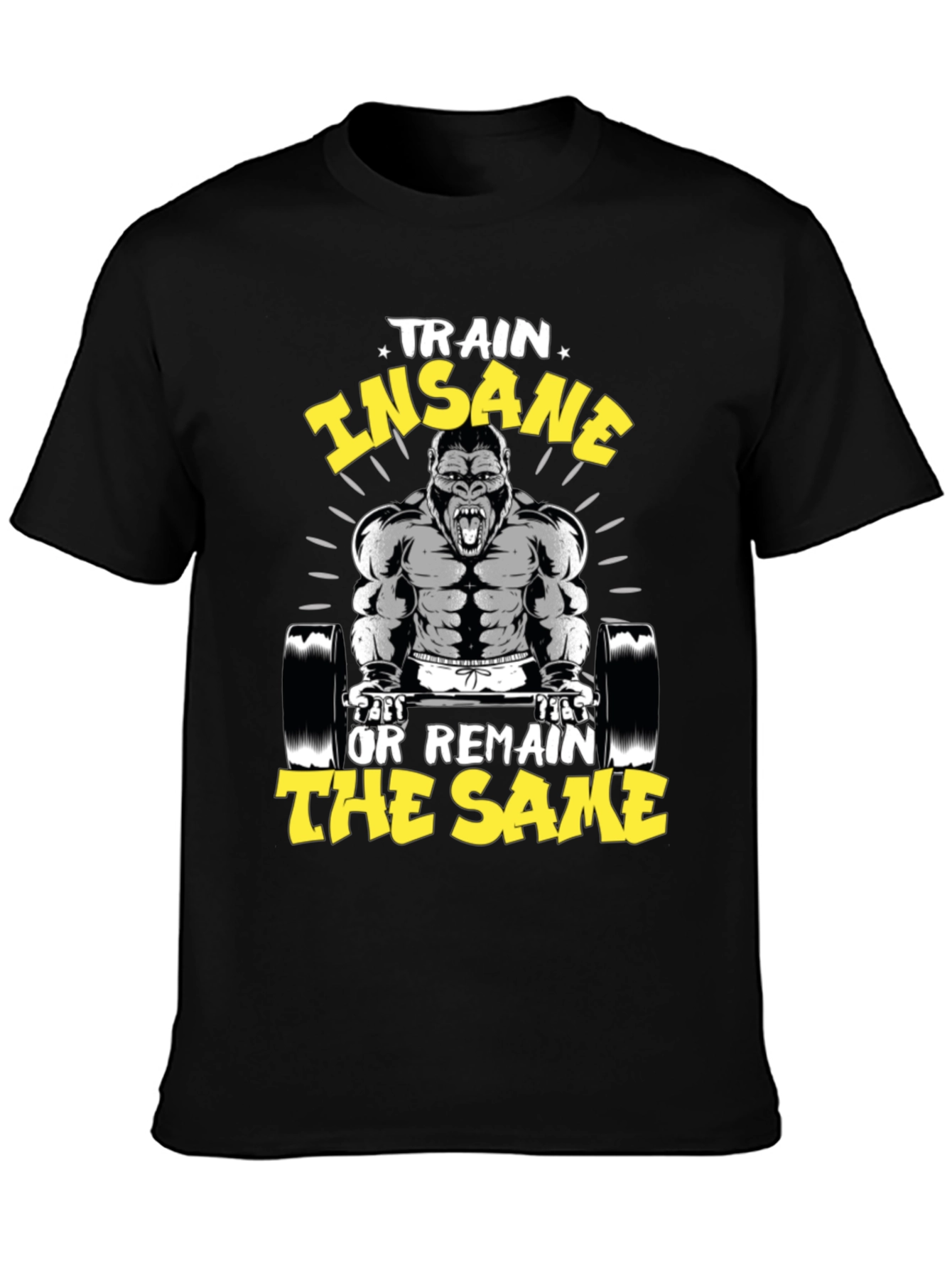 Train Insane Gorilla T-Shirt - Gym Motivation
