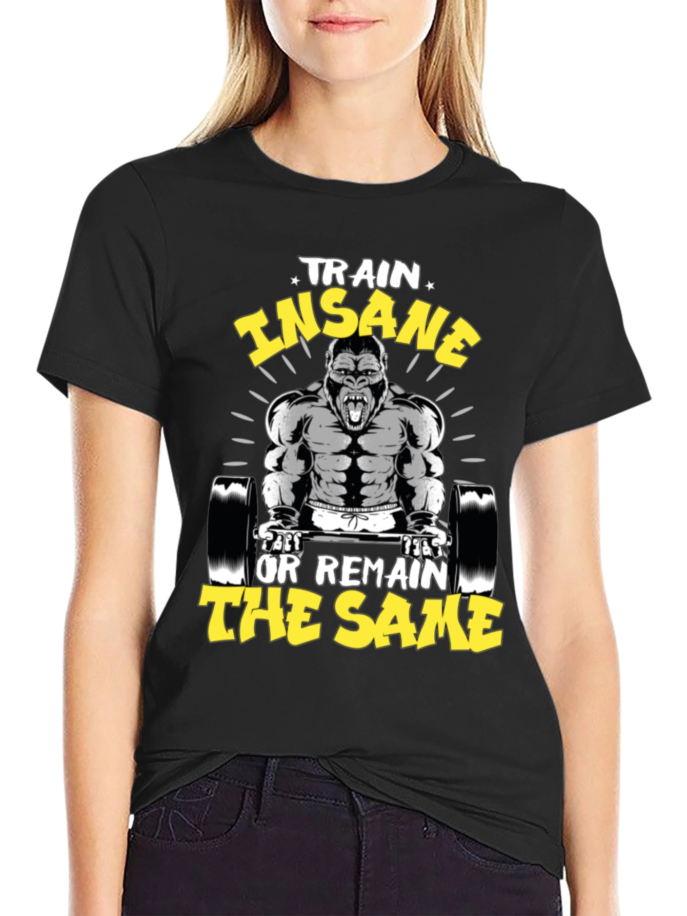 Train Insane Gorilla T-Shirt - Gym Motivation
