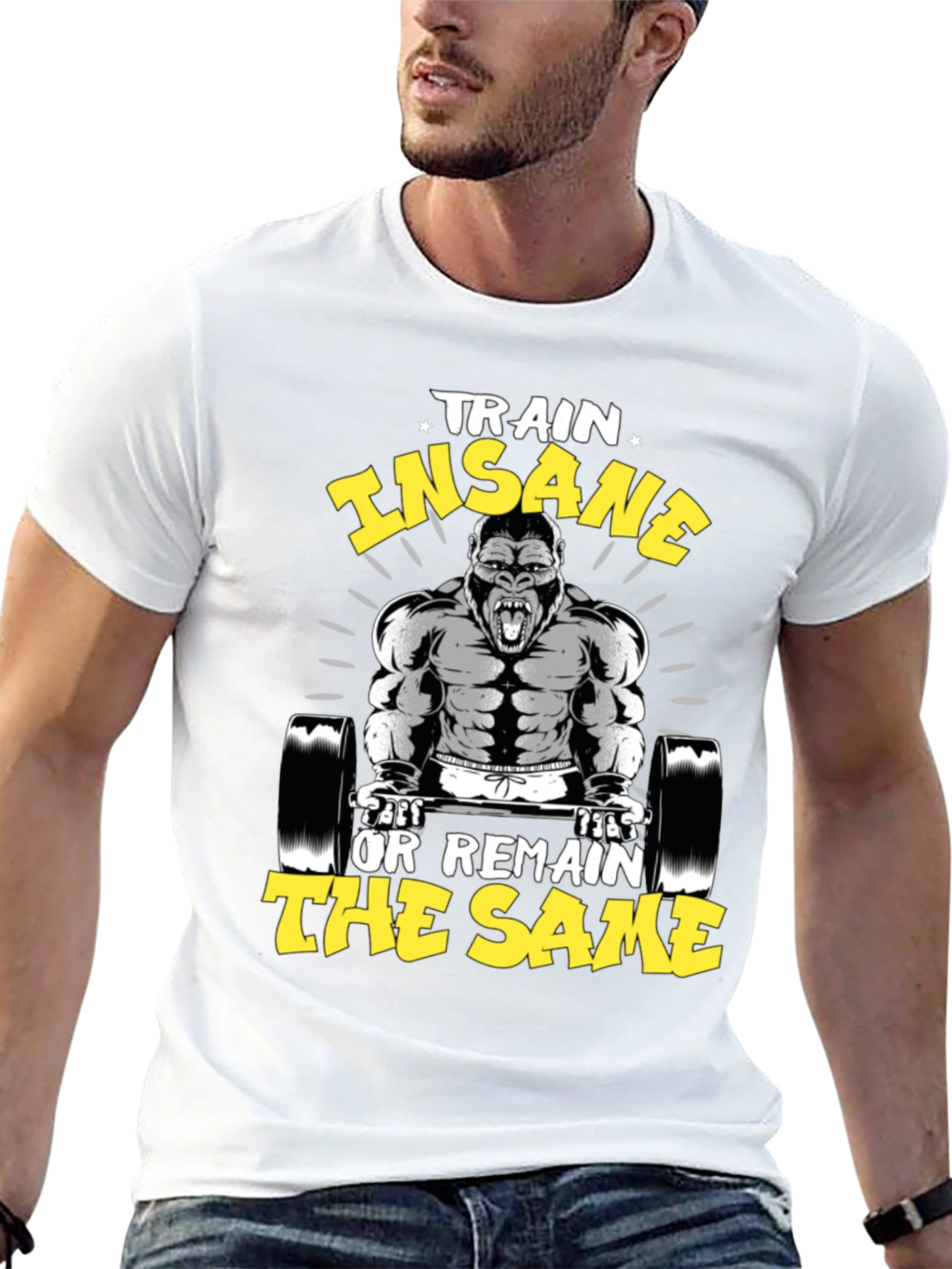 Train Insane Gorilla T-Shirt - Gym Motivation