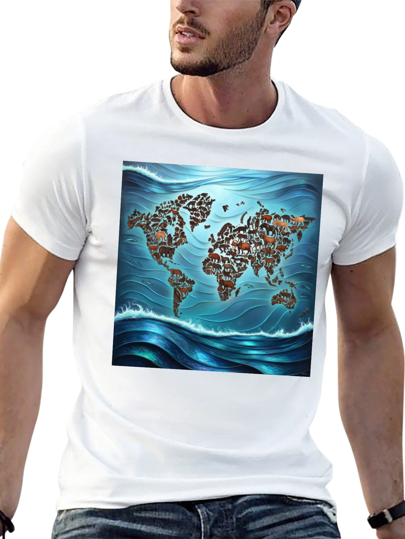 Animal Map Tee - Global Wildlife T-Shirt