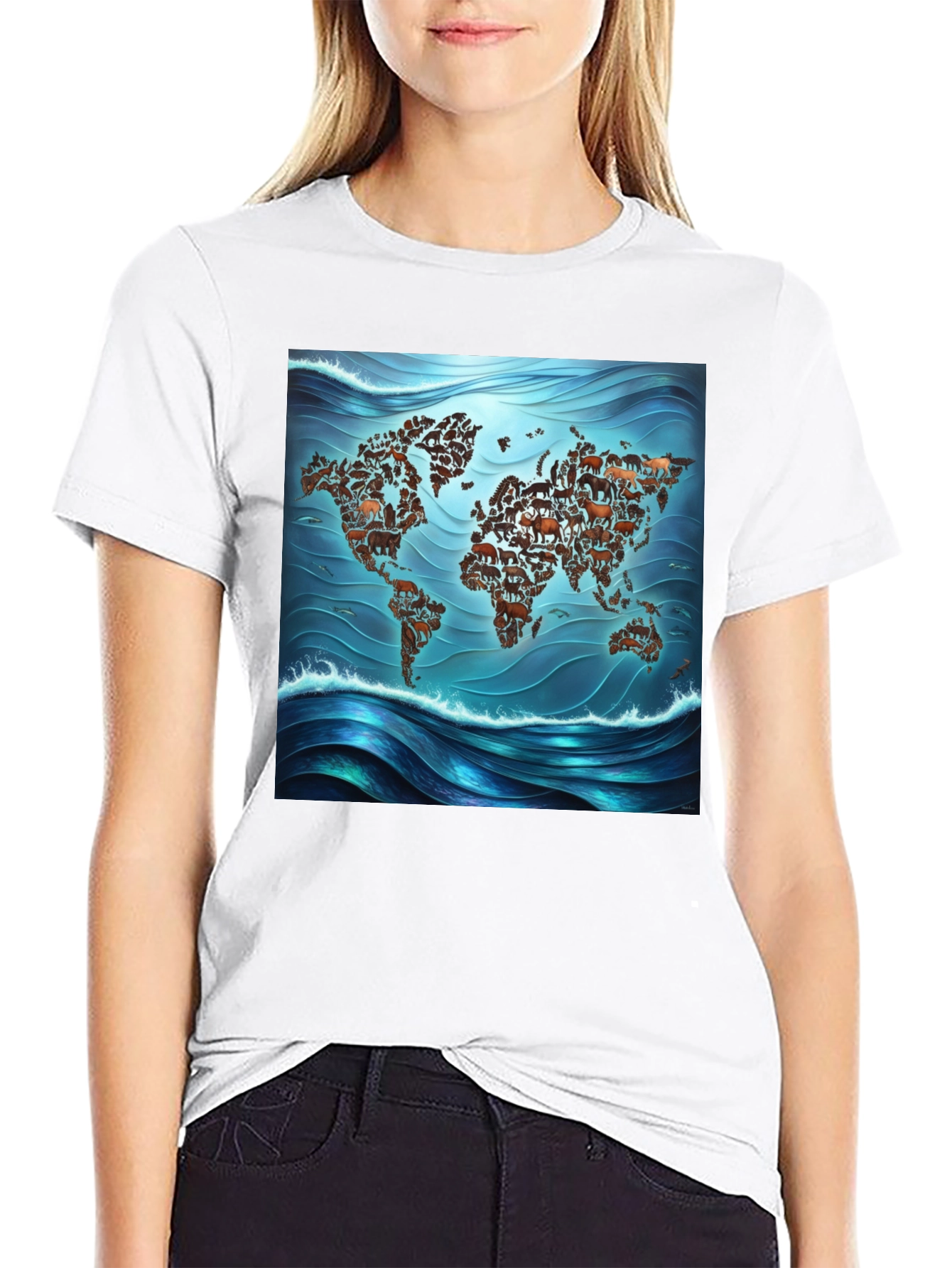 Animal Map Tee - Global Wildlife T-Shirt